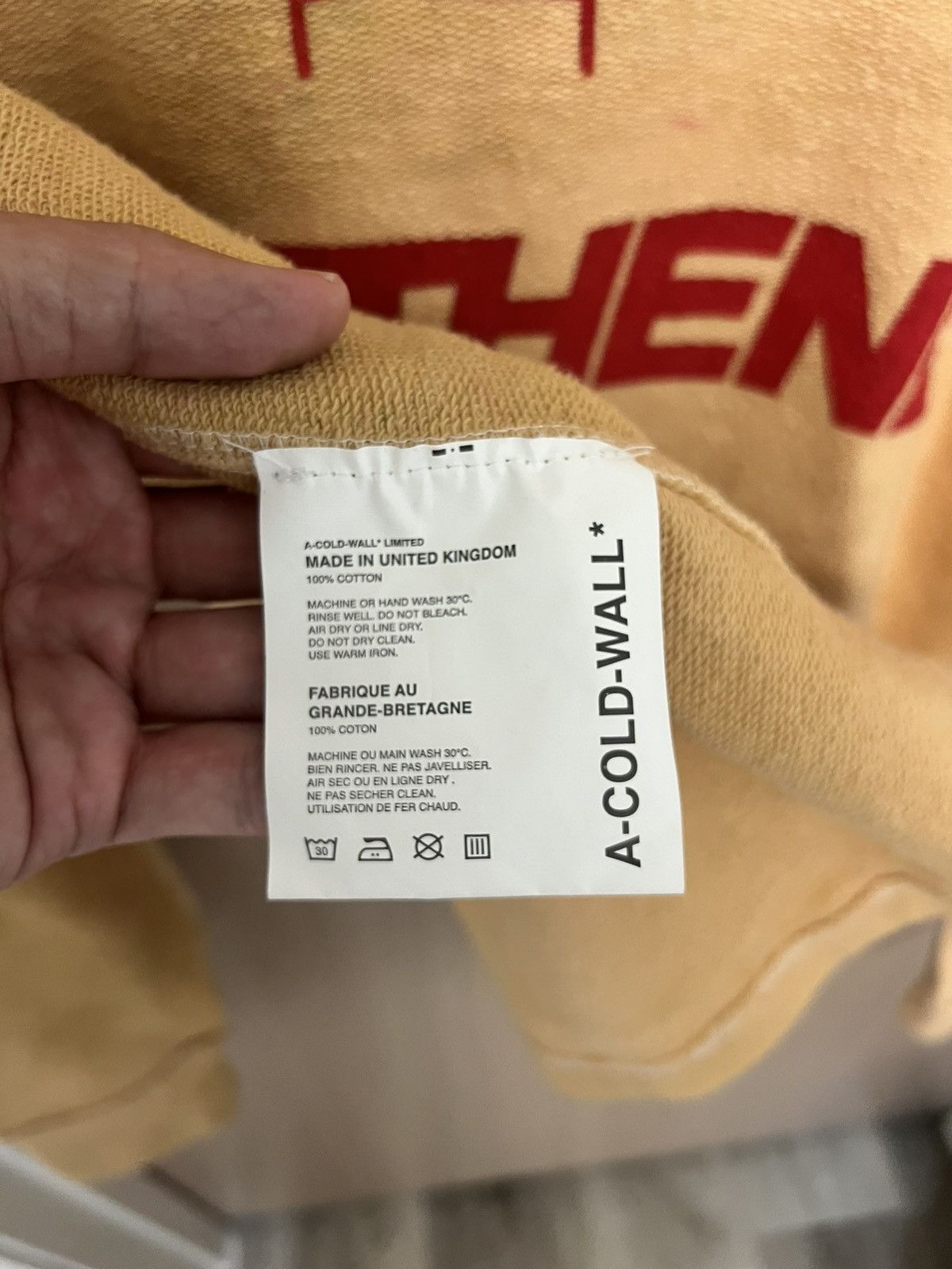 A-COLD-WALL* A-COLD-WALL* Polythene* Hoodie Sand Beige – Size S Size US S / EU 44-46 / 1 - 4 Thumbnail
