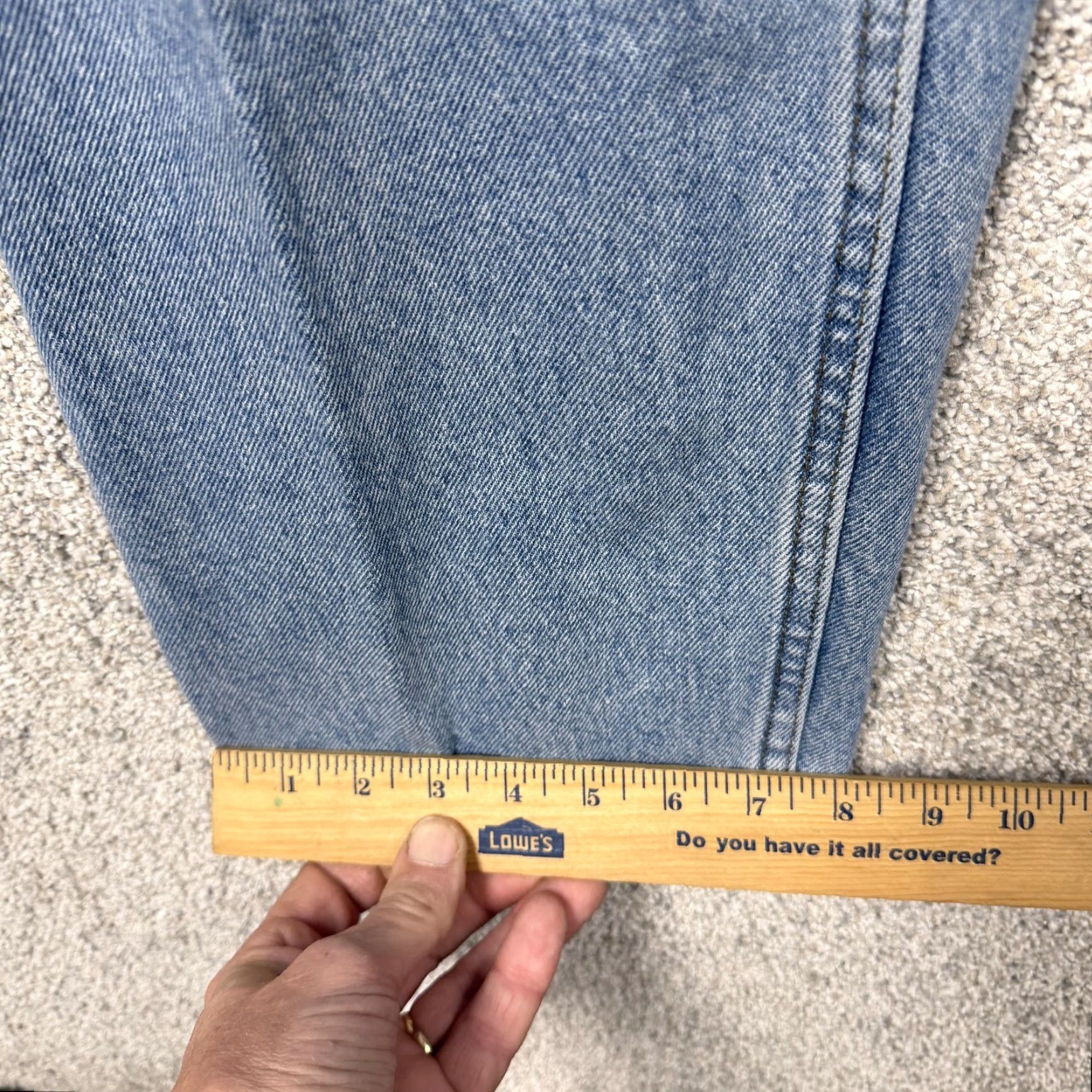 Lee Lee Jeans Mens 38x31 Blue Denim Regular Fit Straight Leg - 5-Pocket Design, Button Zip, Cotton, Casual Men’s Jeans Size US 38 / EU 54 - 3 Thumbnail