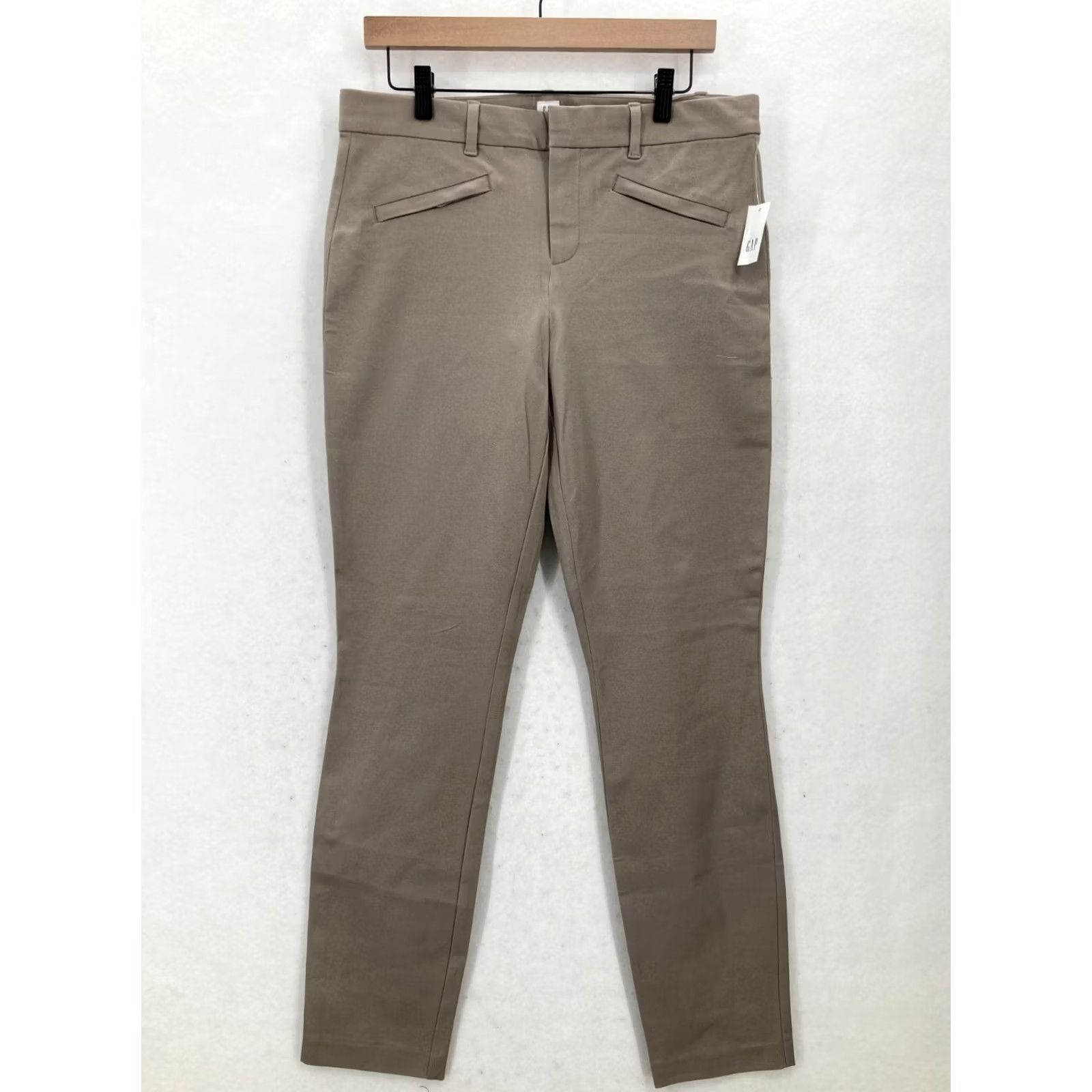 Gap GAP Skinny Ankle Pants Women's 10 Tall Beige Stretch Career Casual Workwear Regular Size 10 Tall Size 32" / US 10 / IT 46 - 2 Thumbnail