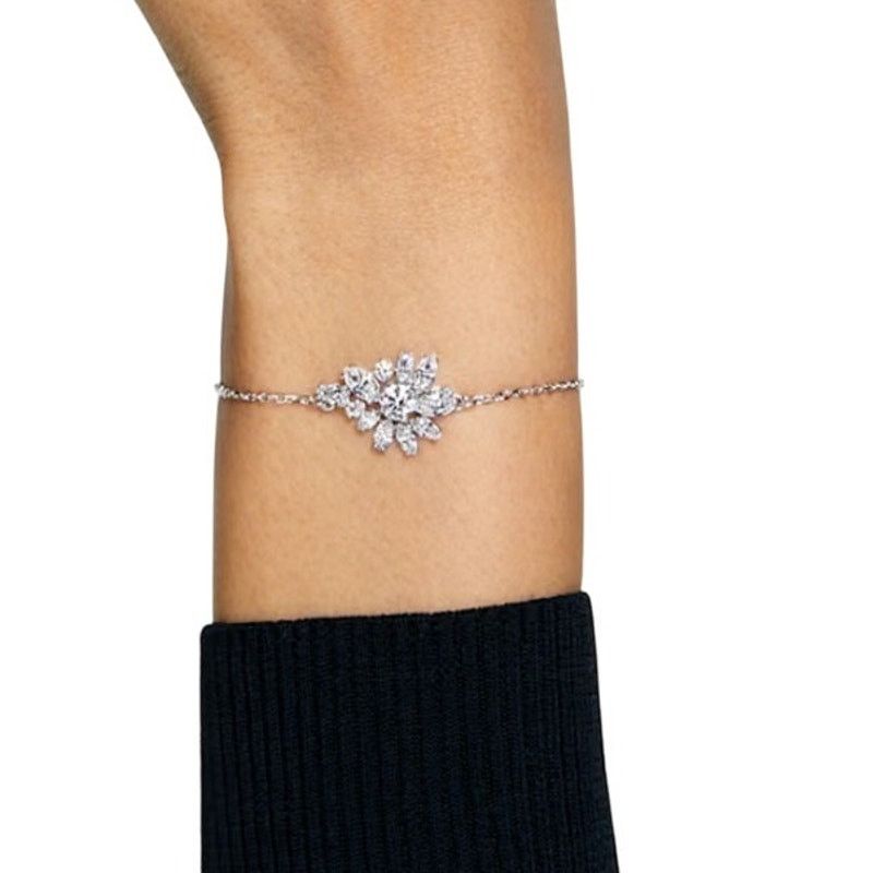 Swarovski Swarovski Gema Adjustable bracelet Mixed cuts, Flower Size ONE SIZE - 6 Thumbnail