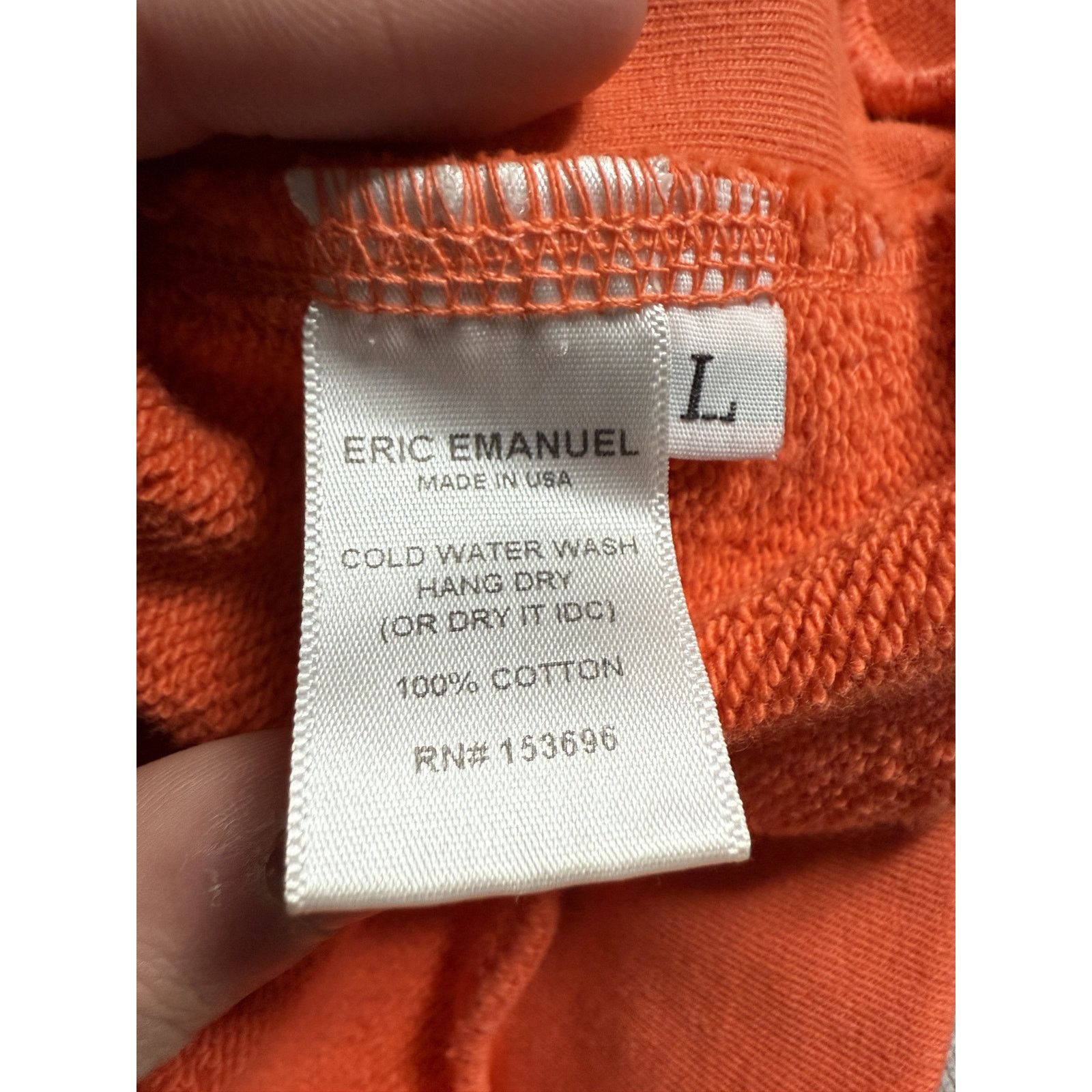 Eric Emanuel EE Hoodie Orange Navy Used Large Size US L / EU 52-54 / 3 - 3 Thumbnail