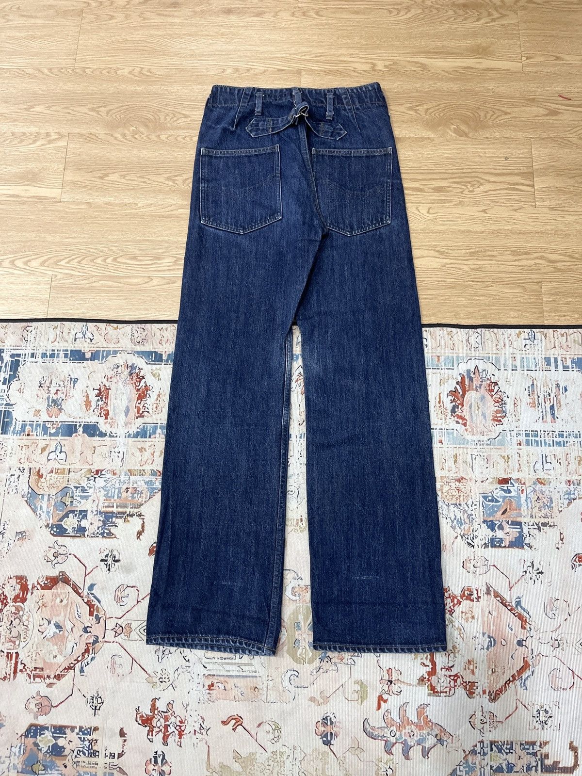 Margaret Howell MHL SELVEDGE PANTS BLUE DENIM Size US 27 - 3 Thumbnail
