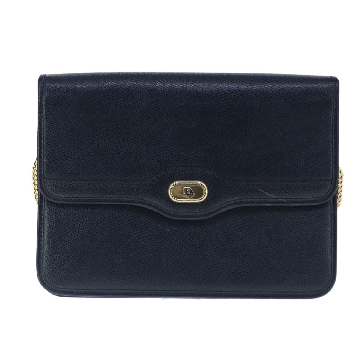 Dior DIOR Chain Shoulder Bag Leather Navy Gold Size ONE SIZE - 2 Thumbnail