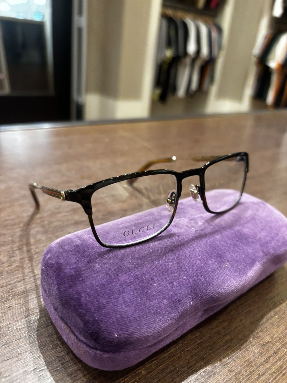 Gucci Gucci Square Frame Glasses Size ONE SIZE - 1 Thumbnail