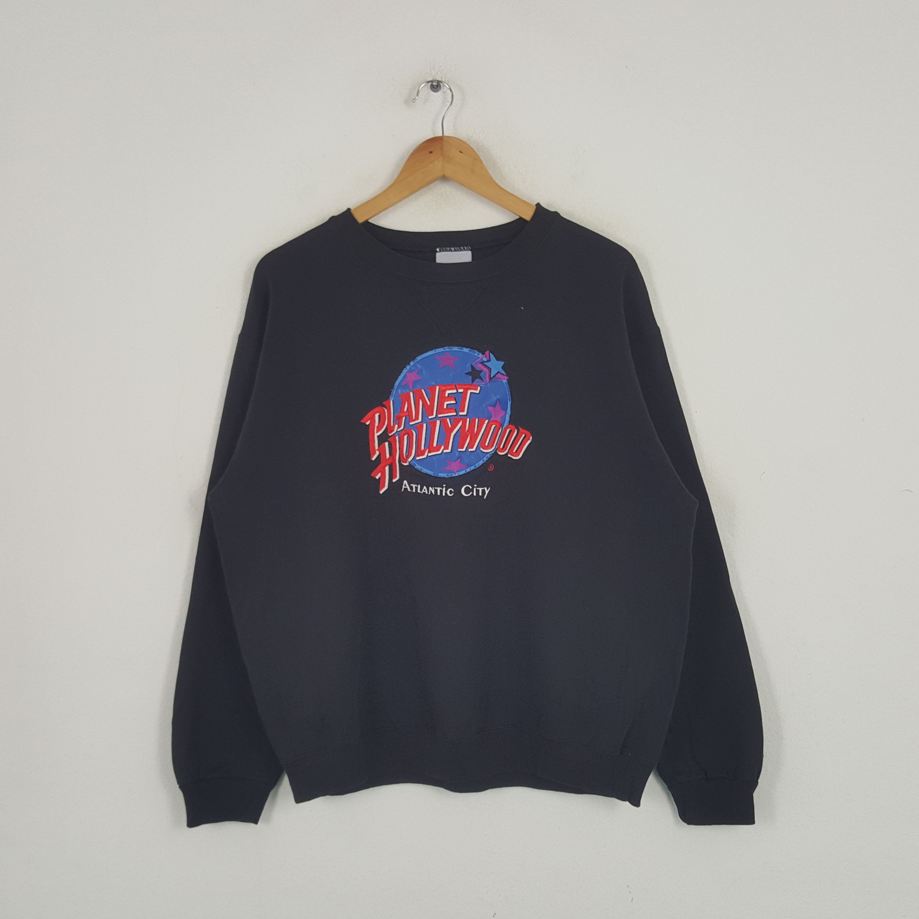 Planet Hollywood × Vintage Vintage Planet Hollywood Atlantic City Streetwear Sweatshirt Size US L / EU 52-54 / 3 - 1 Thumbnail