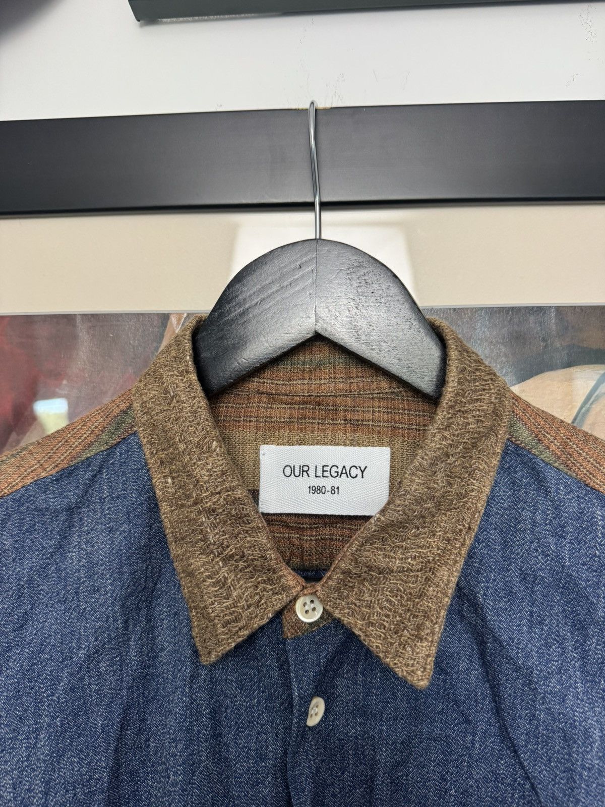 Our Legacy Our Legacy Button Up Shirt Indigo Brown Casual Luxury rare Size US M / EU 48-50 / 2 - 3 Thumbnail