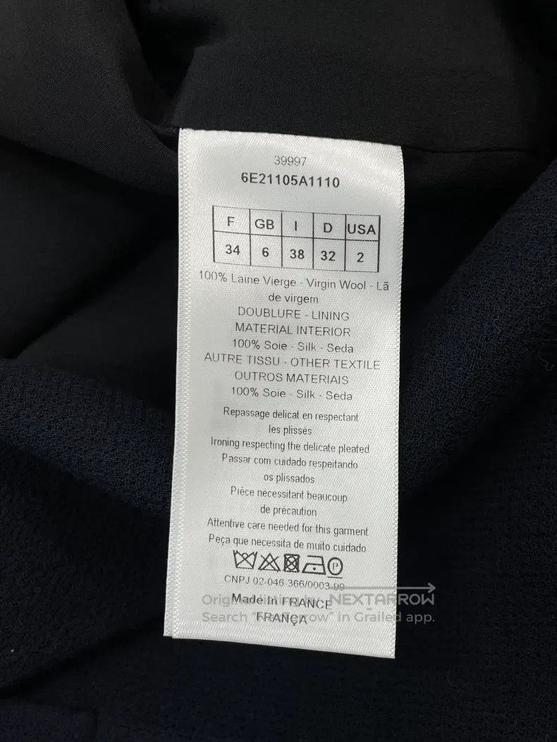 Dior Dior Dark blue suit vest stitching dress Size XXS / US 00 / IT 34 - 4 Thumbnail