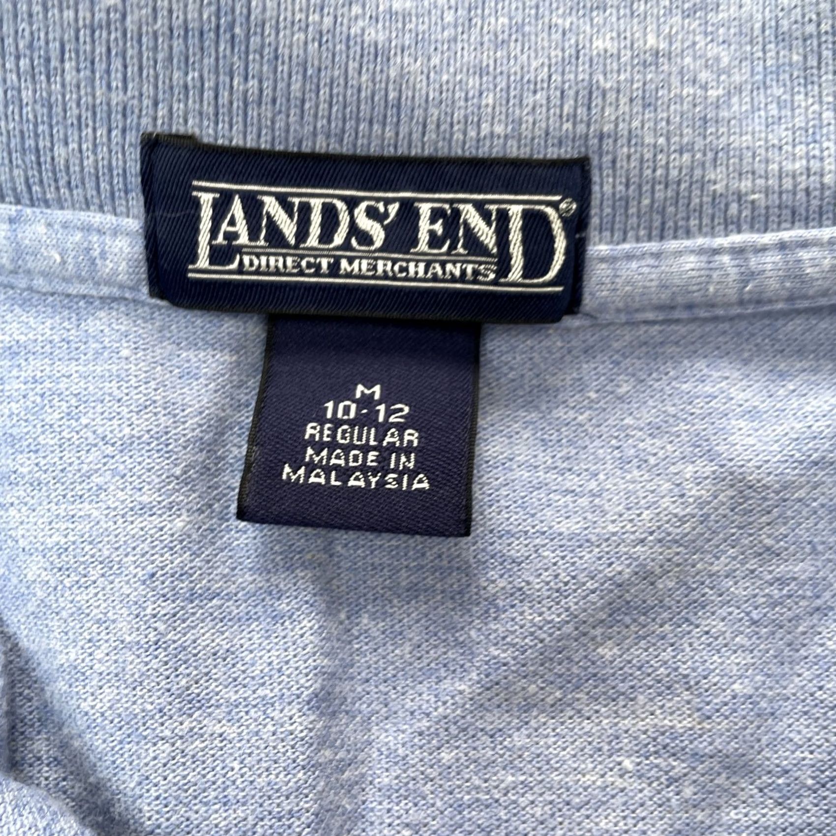Lands' End VINTAGE Lands' End Polo Shirt Mens M Blue Cotton 100% Button Collared Short Sleeve Sports Casual Travel Golf Tennis Mens Size US M / EU 48-50 / 2 - 5 Thumbnail