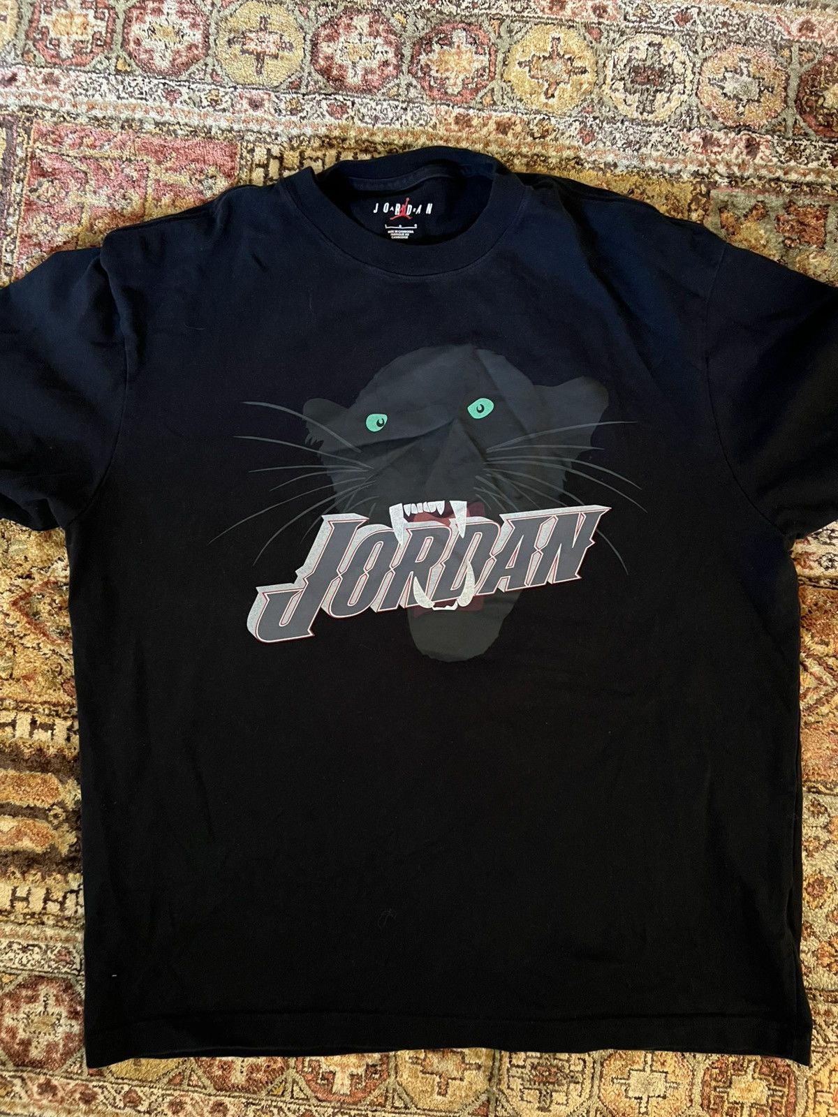 Jordan Brand × Nike JORDAN BLACK PANTHER GRAPHIC TSHIRT Size US L / EU 52-54 / 3 - 1 Thumbnail