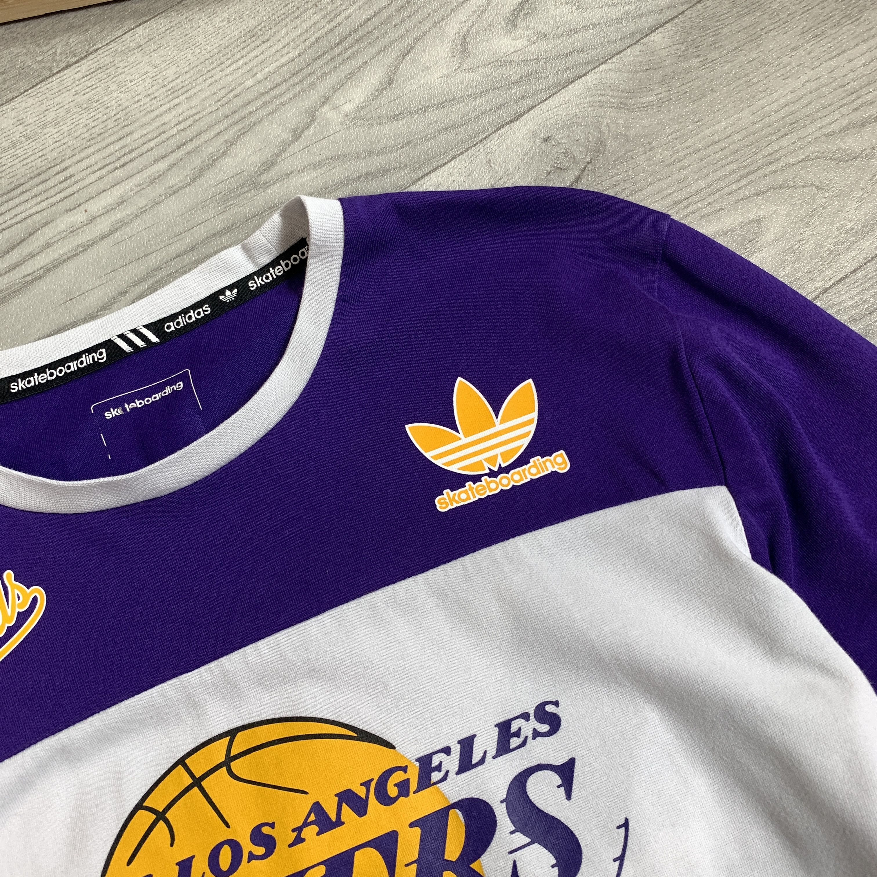 Adidas Adidas x The Hundreds x L.A. Lakers Longsleeve Tee Shirt Size US M / EU 48-50 / 2 - 6 Thumbnail