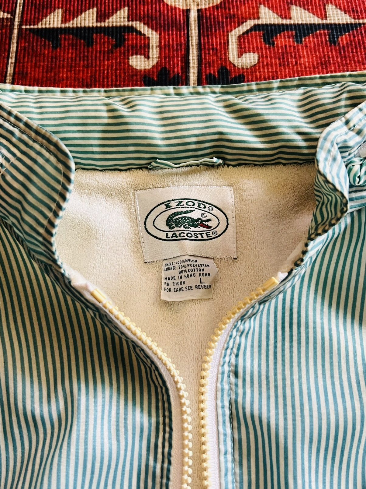 Lacoste Vintage Lacoste IZOD Candy stripe Jacket Size US L / EU 52-54 / 3 - 4 Thumbnail