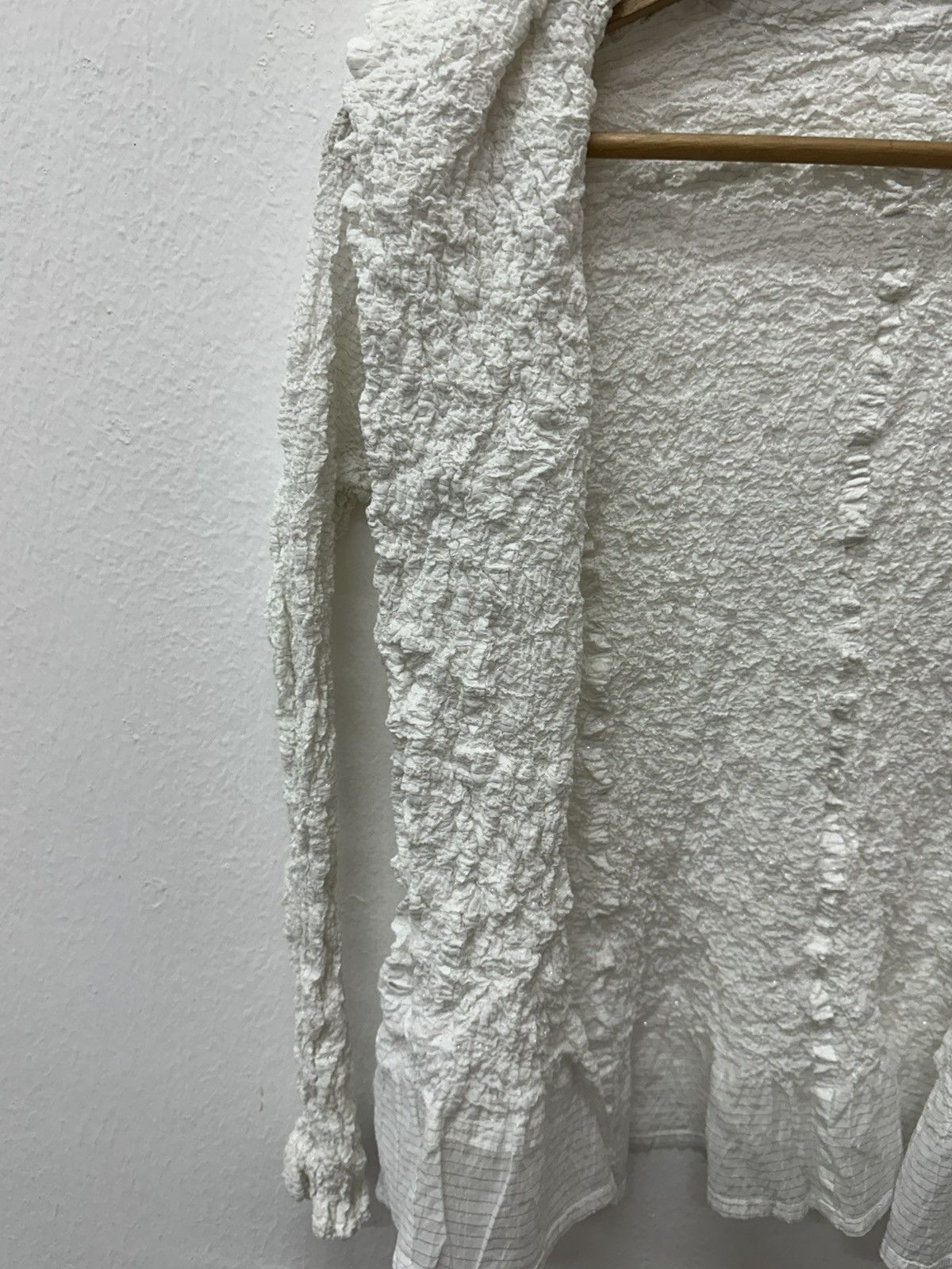 Pleats Please Issey Miyake Issey Miyake Me Frilled Jacket White Cotton/Polyester Japan Size US S / EU 44-46 / 1 - 16 Thumbnail