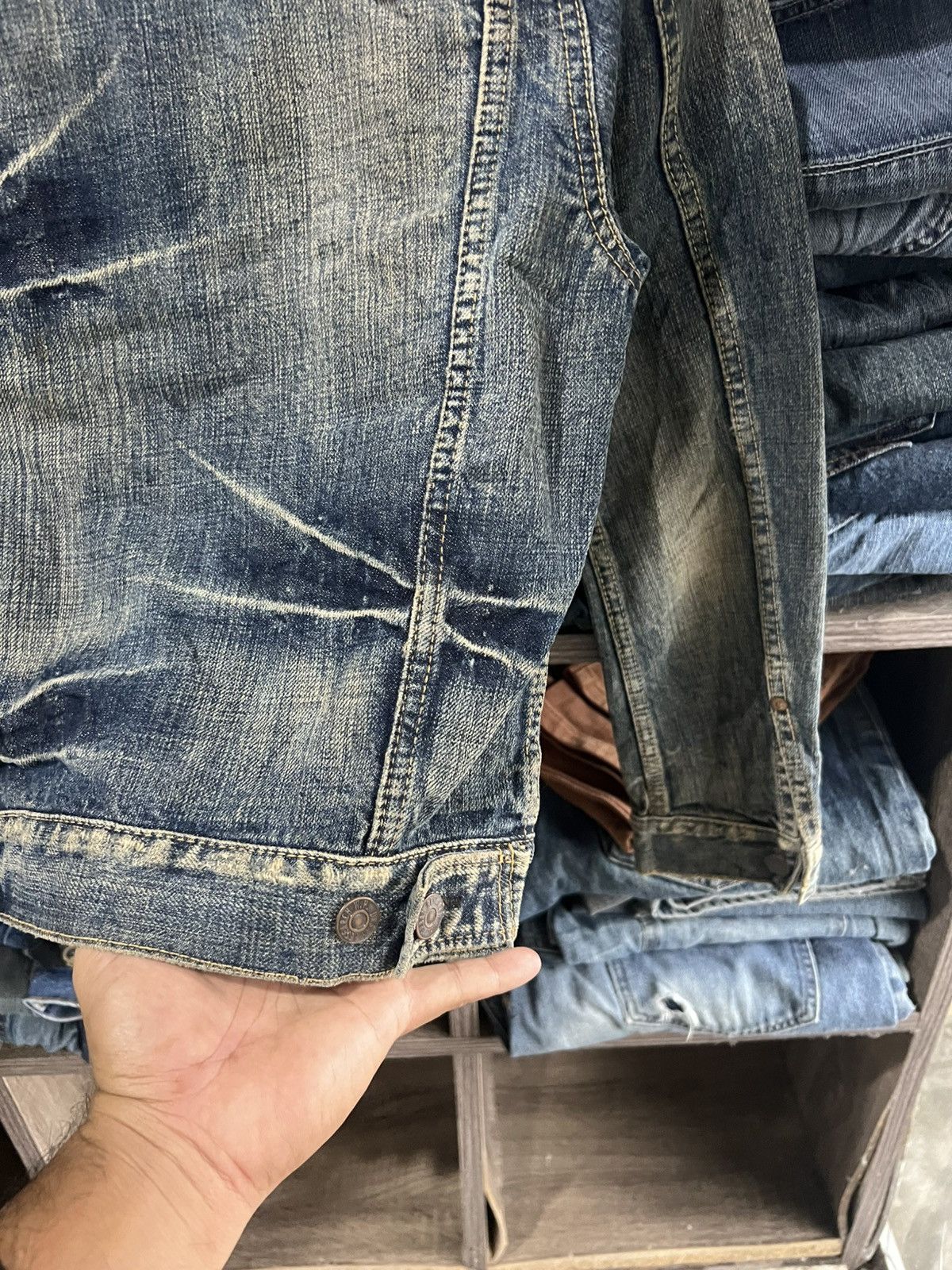 URBAN RESEARCH DOORS 🔥Urban Research Distressed Denim Jacket Size XS / US 0-2 / IT 36-38 - 12 Thumbnail