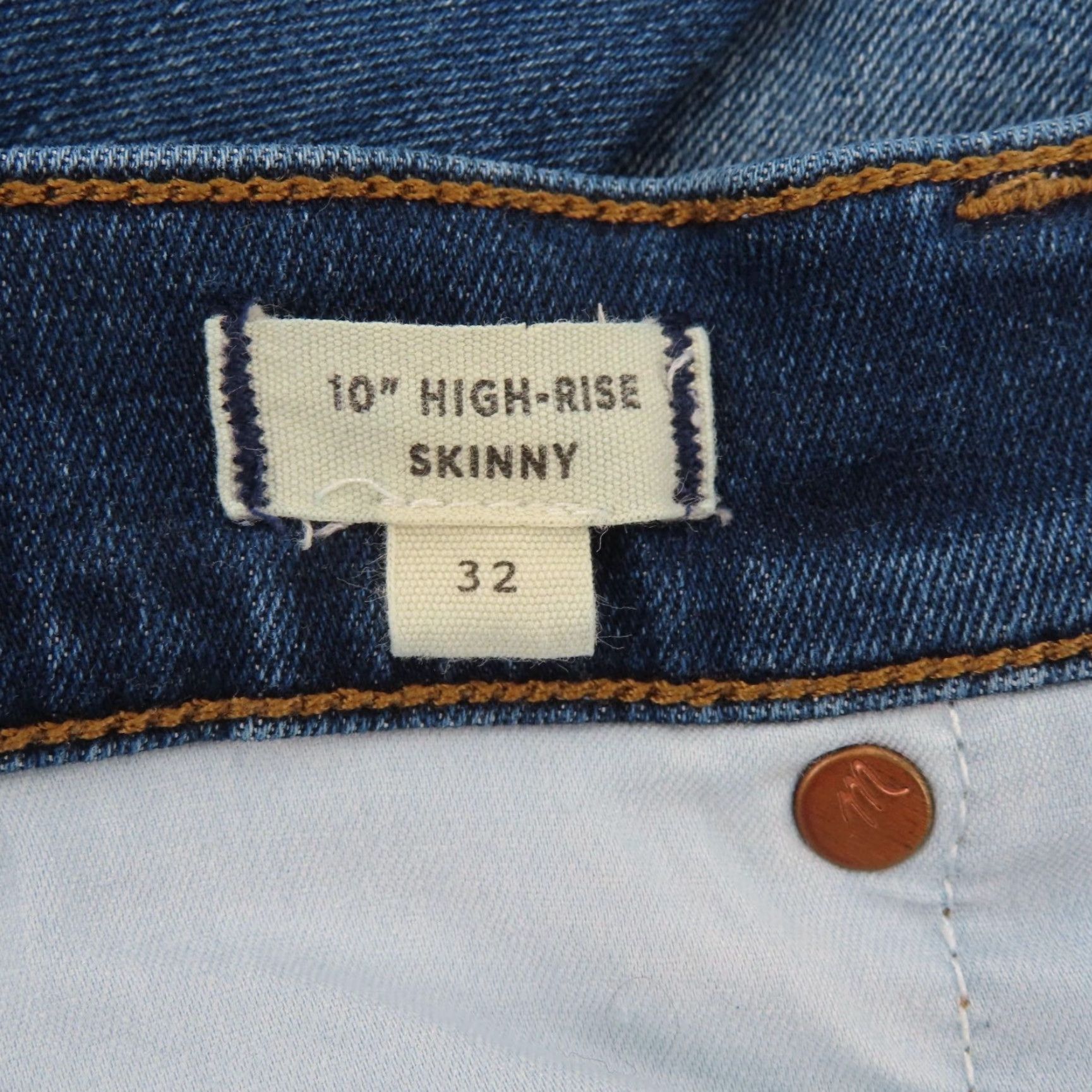 Madewell Madewell Jeans Women 32 10in High Rise Skinny Blue Denim Cotton Blend Pockets 5-Pocket Design Women’s Jeans Mens no, etc Size 24" / US 00 / IT 34 - 7 Thumbnail