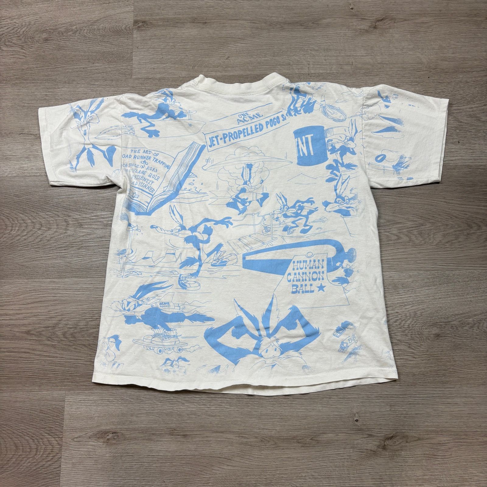 Vintage × Warner Bros Rare VTG 90s Looney Tunes Wile E Coyote AOP Shirt Men's XL Size US XL / EU 56 / 4 - 4 Thumbnail