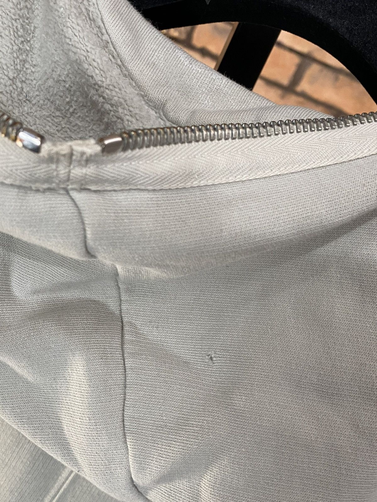 Rick Owens Drkshdw $739 GIMP HOODIE PEARL WHITE FULL ZIP CHALK HOODIE SWEATER Size US L / EU 52-54 / 3 - 9 Thumbnail