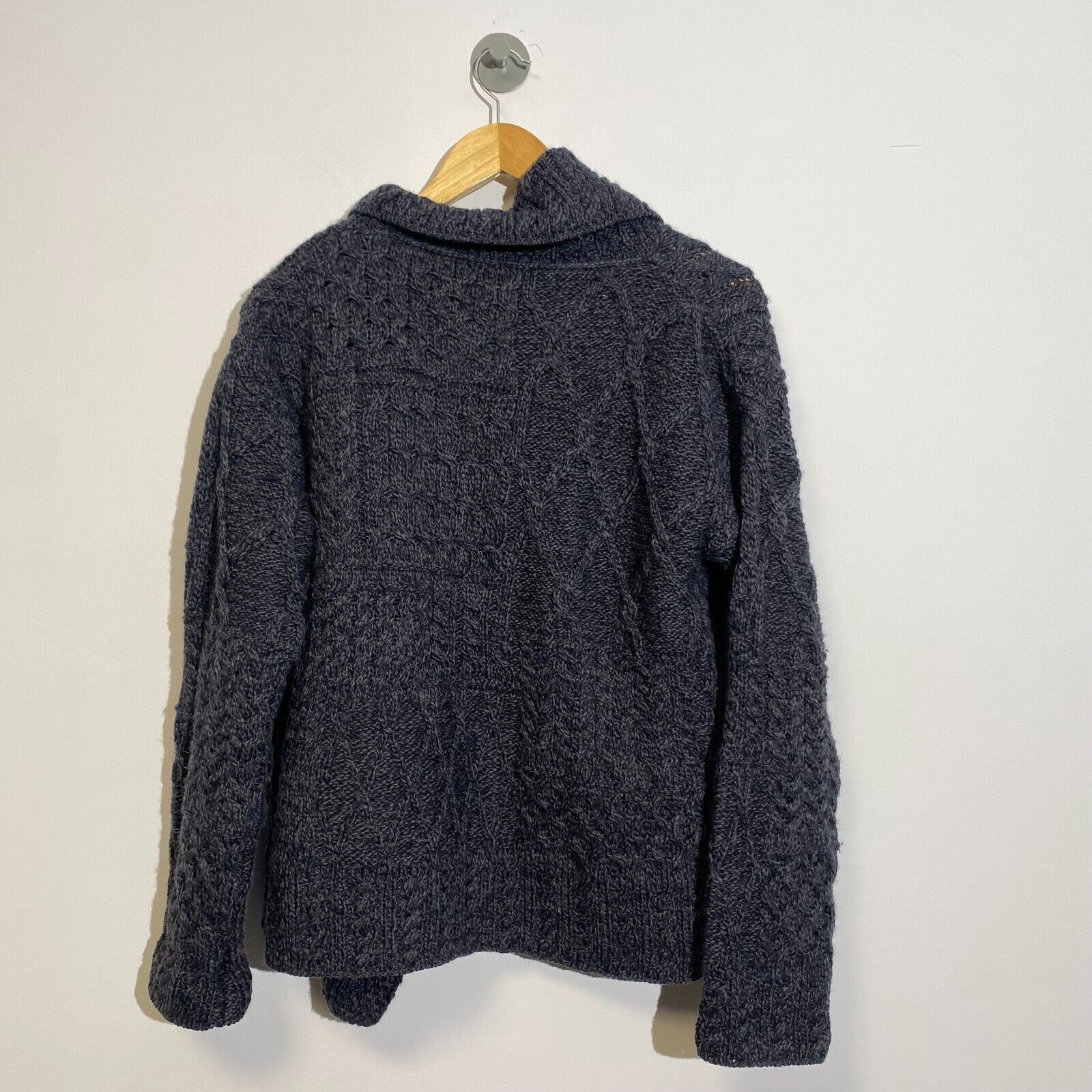Vintage Vintage Women's Gray Wool Size S Cableknit Y2K Turtleneck Size US S / EU 44-46 / 1 - 9 Thumbnail