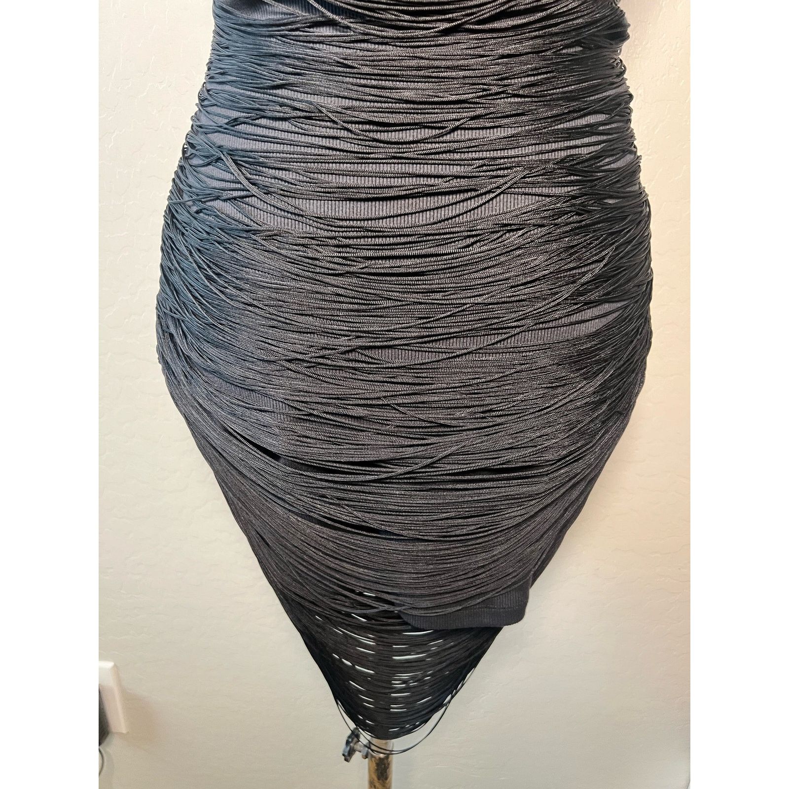 Alexander Wang ALEXANDERWANG FRINGE TANK DRESS BLACK Size M / US 6-8 / IT 42-44 - 8 Thumbnail