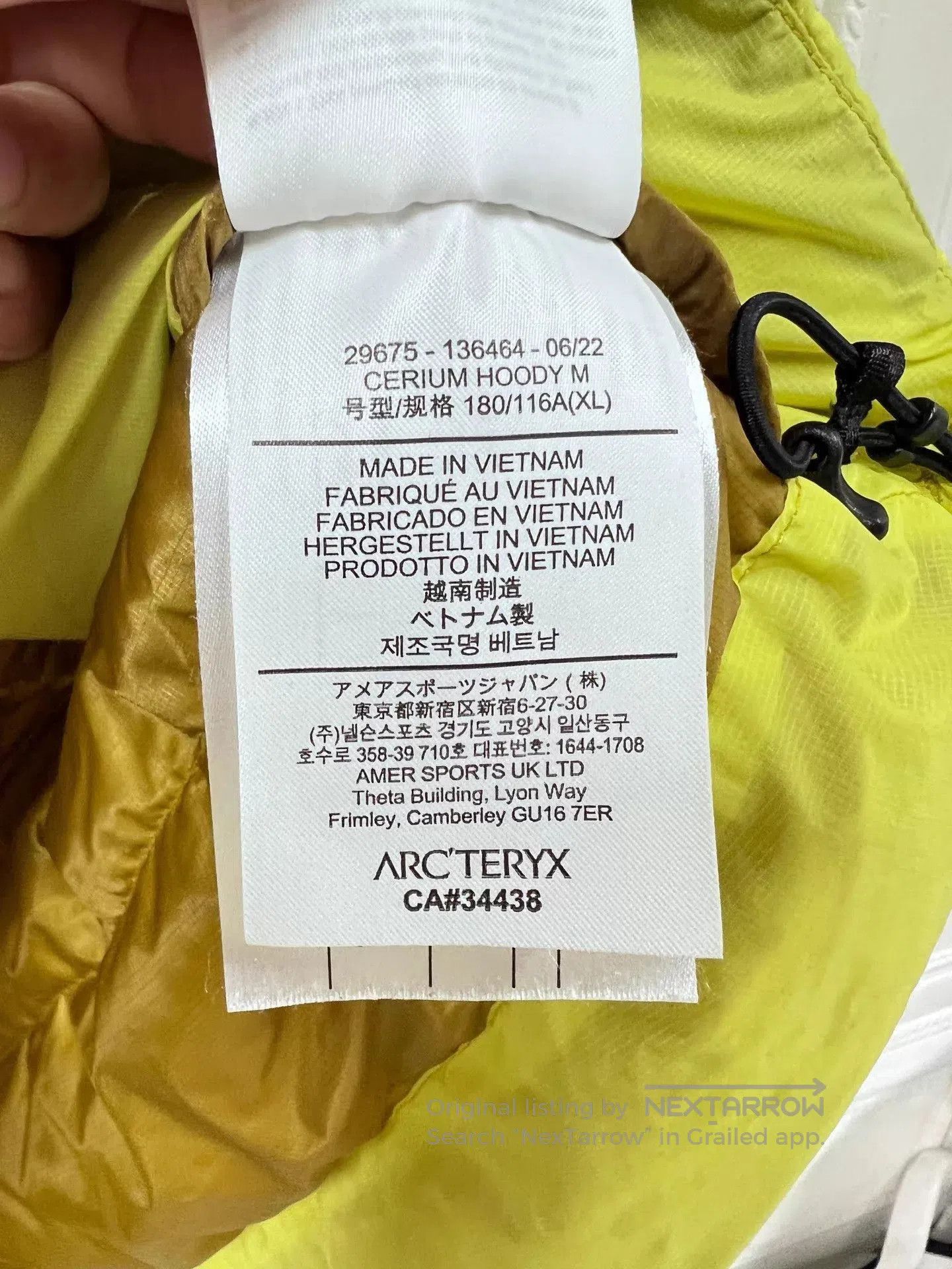 Arc'teryx Yellow Puffer Jacket with Hood . Size US XL / EU 56 / 4 - 4 Thumbnail