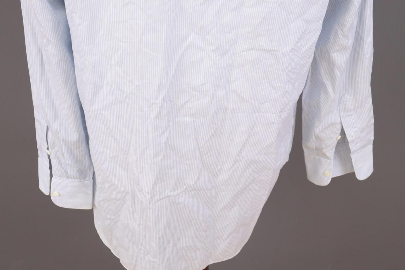Ermenegildo Zegna Ermenegildo Zegna Blue Pinstripe Shirt Size 43 / 17 Size US M / EU 48-50 / 2 - 12 Thumbnail