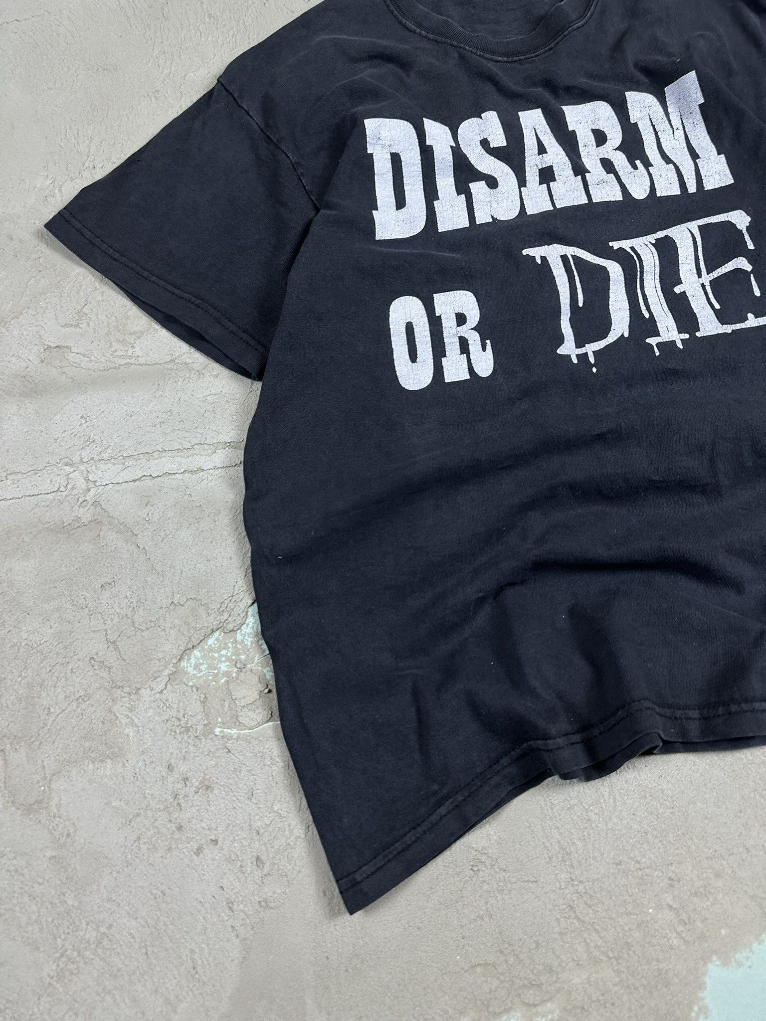 Band Tees × Vintage Vintage Y2k Politycal Asylium Disarm or Die Punk T-shirt Size US M / EU 48-50 / 2 - 6 Thumbnail