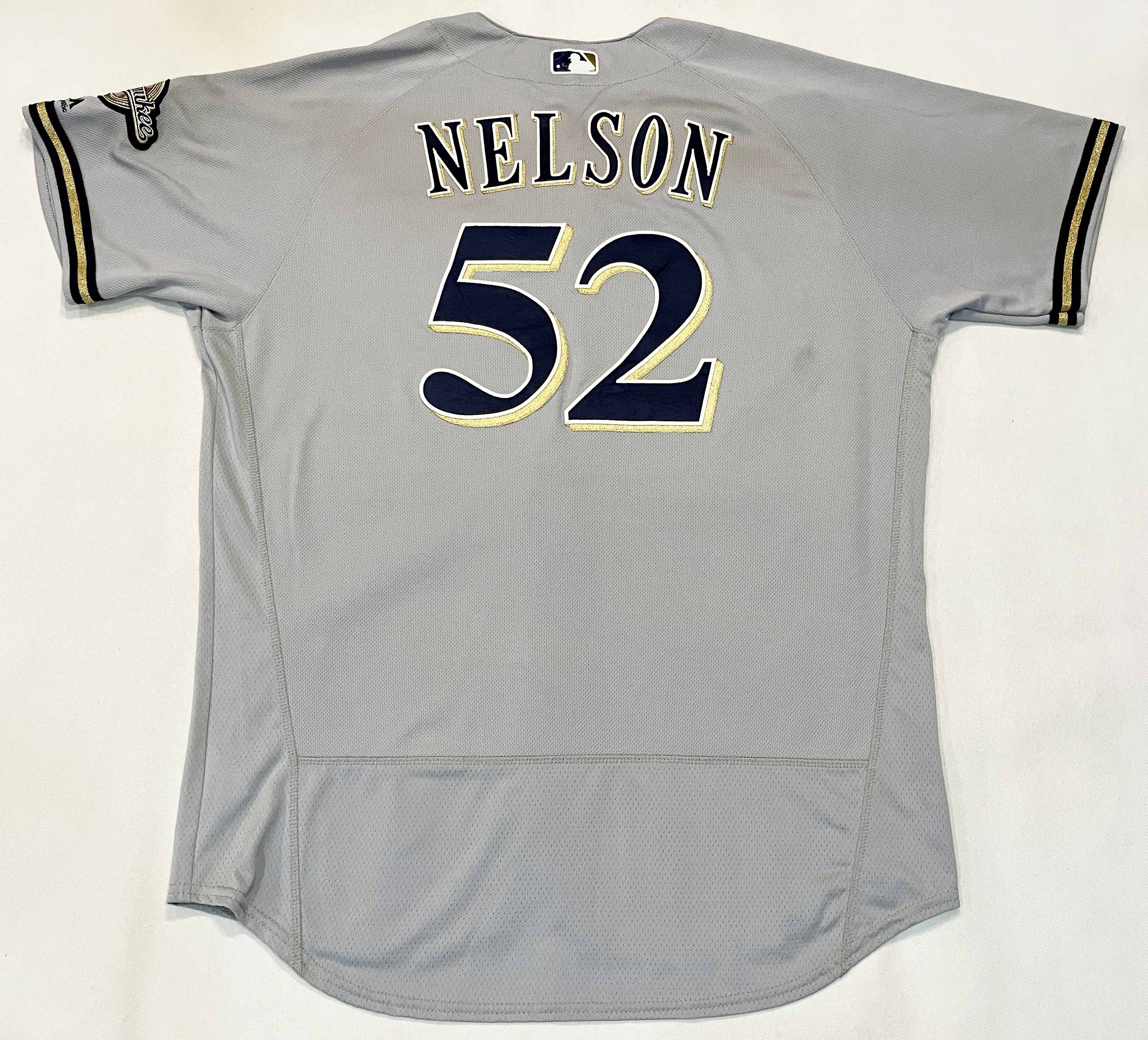 Majestic Majestic 2016 MLB Milwaukee Brewers JIMMY NELSON #52 Jersey Size US XL / EU 56 / 4 - 6 Thumbnail
