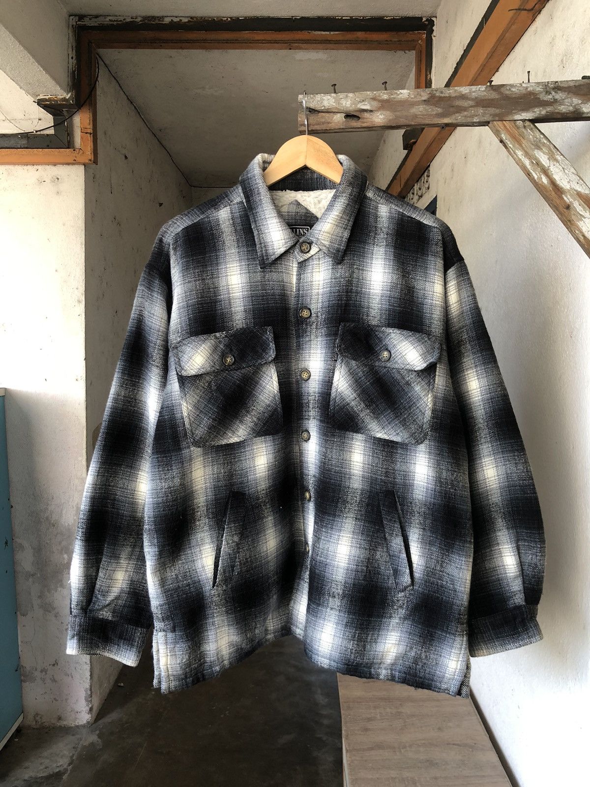 Japanese Brand Vintage Collins International Flannel Inner Fleece Size US L / EU 52-54 / 3 - 5 Thumbnail