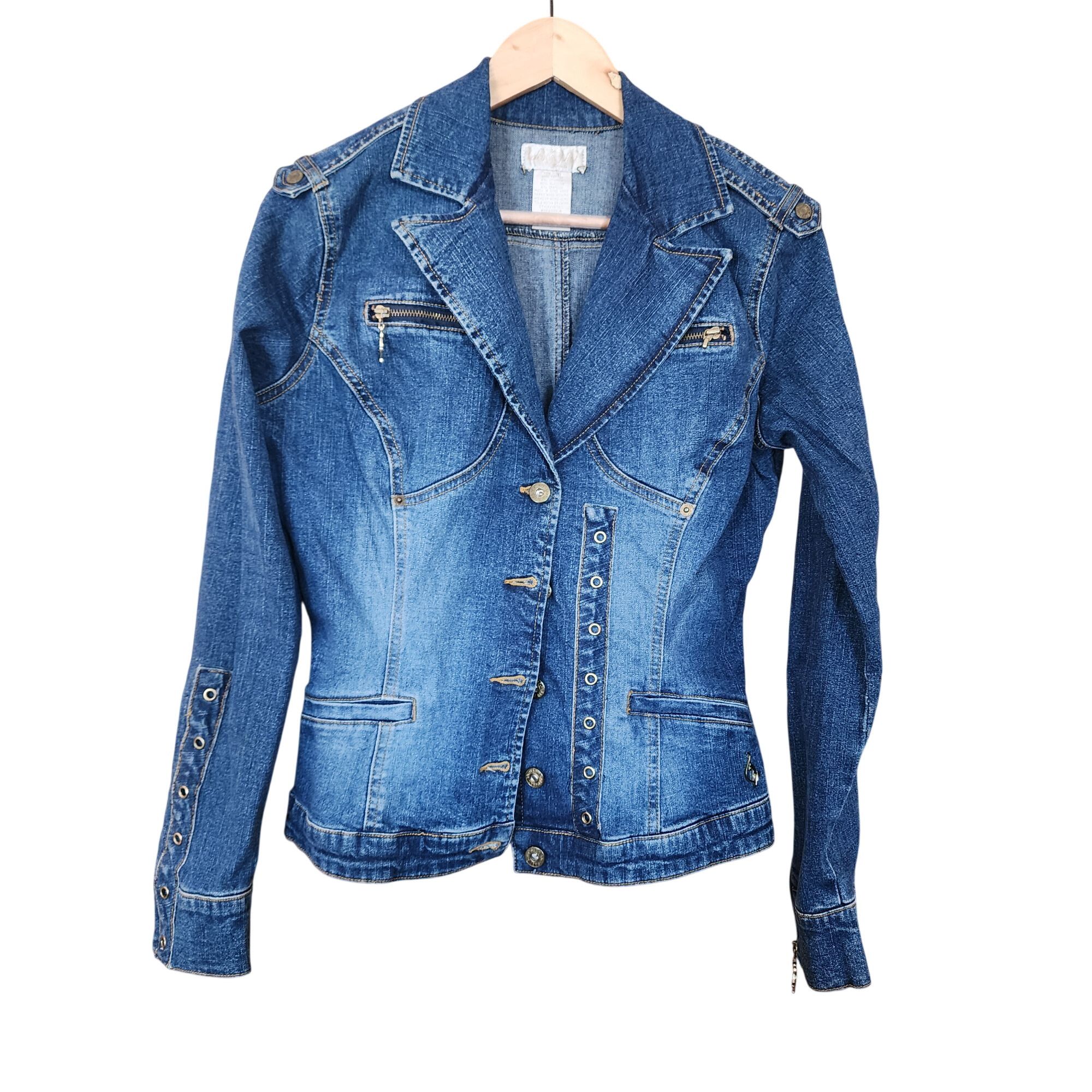 ジャケット・アウター y2k 00s denim Napoleon Jacket opium Other Vintage Avant Garde Opium y2k Napoleon Denim Jacket | Grailed