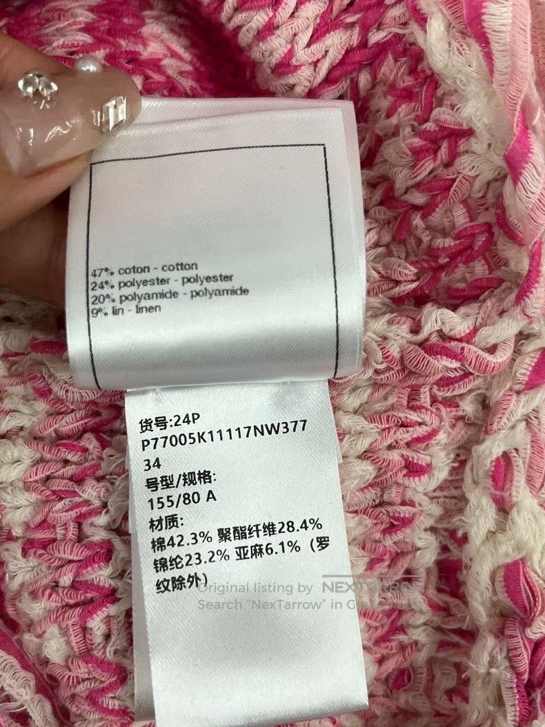 Chanel Chanel 24P pink tweed tassel long sleeves Size XXS / US 00 / IT 34 - 6 Thumbnail