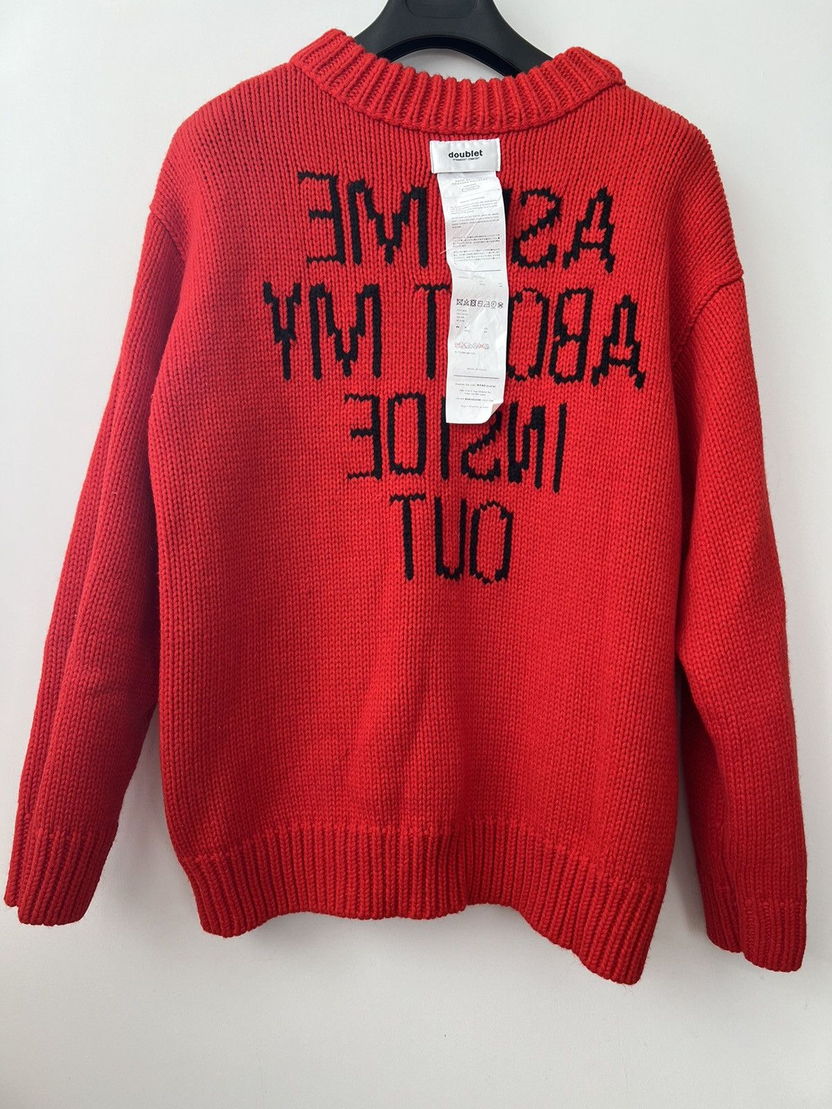 Doublet Hand Knit Jacquard Pullover Sweater - Red 🤡 Size US M / EU 48-50 / 2 - 10 Thumbnail