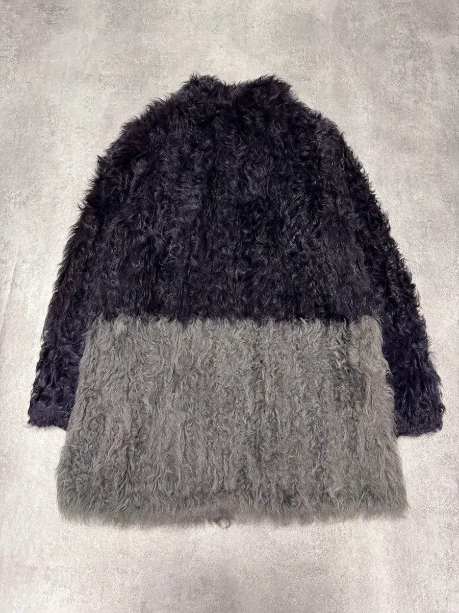 Emporio Armani × Vintage FW2013 Emporio Armani Lamb Fur Navy Grey Split Jacket Size S / US 4 / IT 40 - 2 Thumbnail
