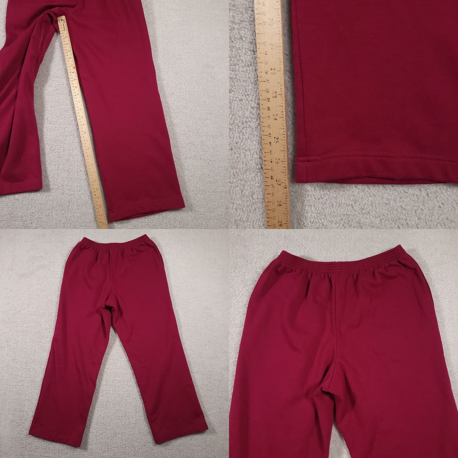 Vintage VINTAGE Alfred Dunner Pants Women's 12 Red Sweatpants Polyester Blend Elastic Waist Size 34" / US 12 / IT 48 - 8 Thumbnail