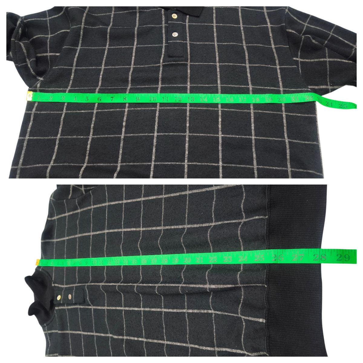 Comme des Garcons Homme Vintage 80's CDGH Checkered Knit Long Sleeve Polo Shirt Size US L / EU 52-54 / 3 - 8 Thumbnail