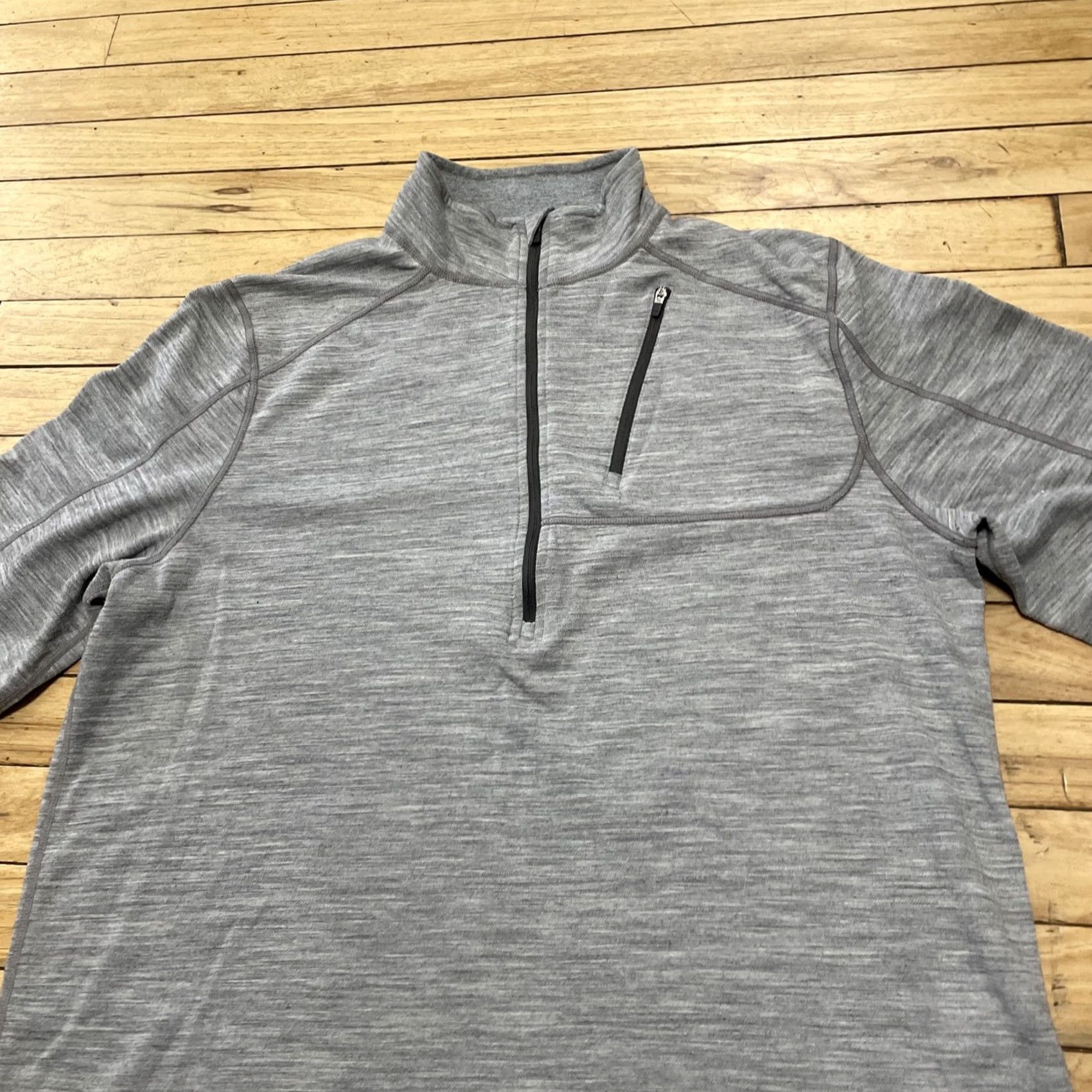 Vintage Terramar Mens XL Pullover Wool Blend 1/4 Zip Thermal Sweater Gray Size US XL / EU 56 / 4 - 3 Thumbnail