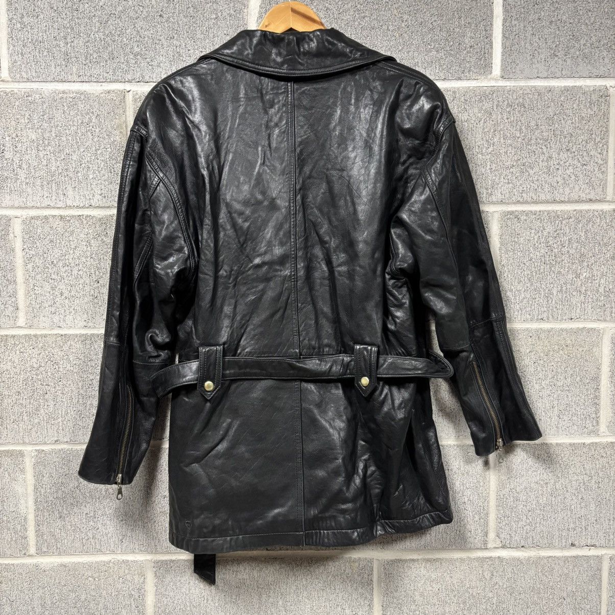 Vintage VINTAGE TIBOR LEATHERS WOMENS BLACK LEATHER ZIP BELT JACKET Size M / US 6-8 / IT 42-44 - 2 Thumbnail