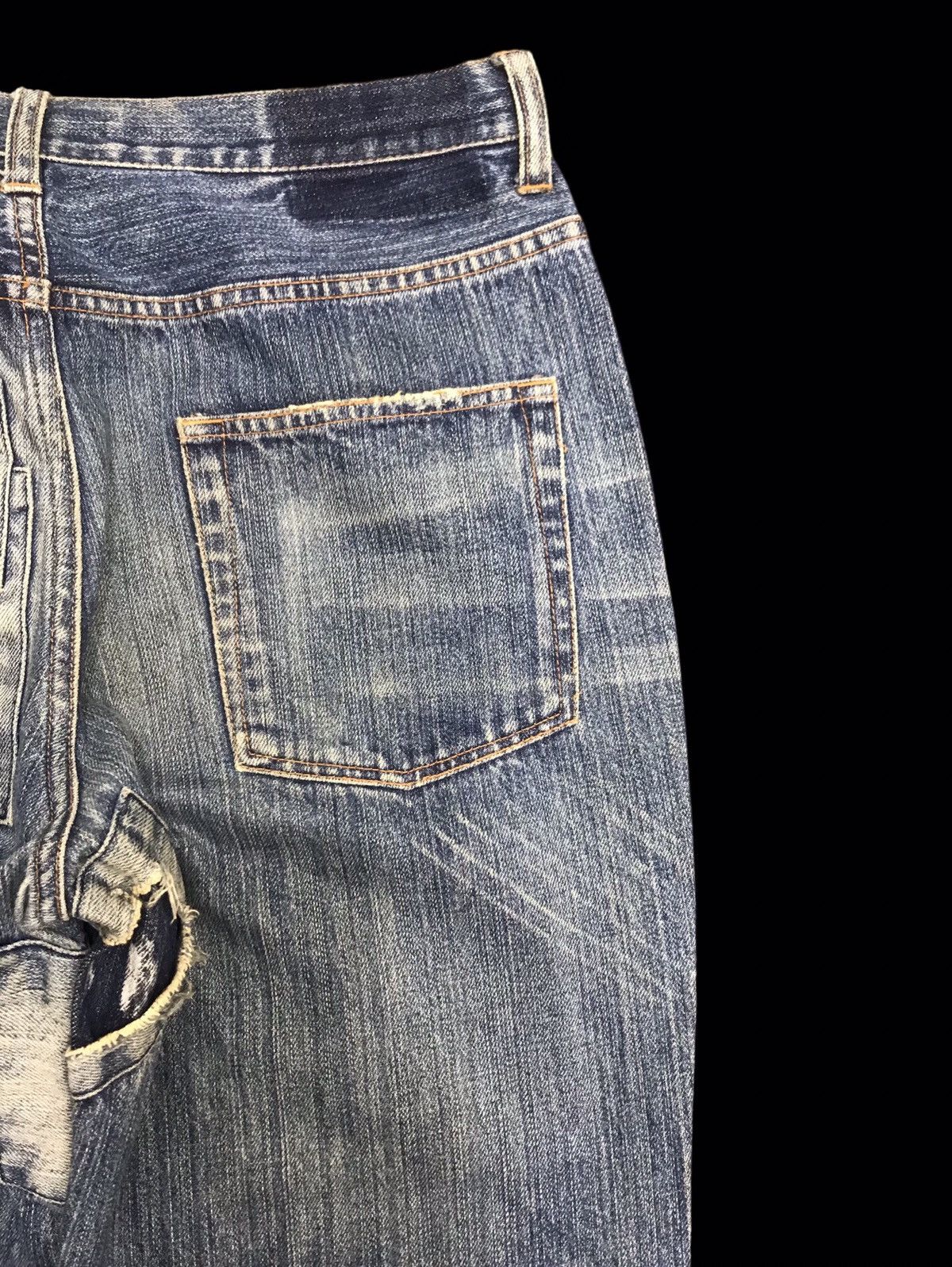 Designer 💥DENIM ART💥ZEROSAIL Japan Distressed Patchwork Denim F176 Size US 34 / EU 50 - 10 Thumbnail