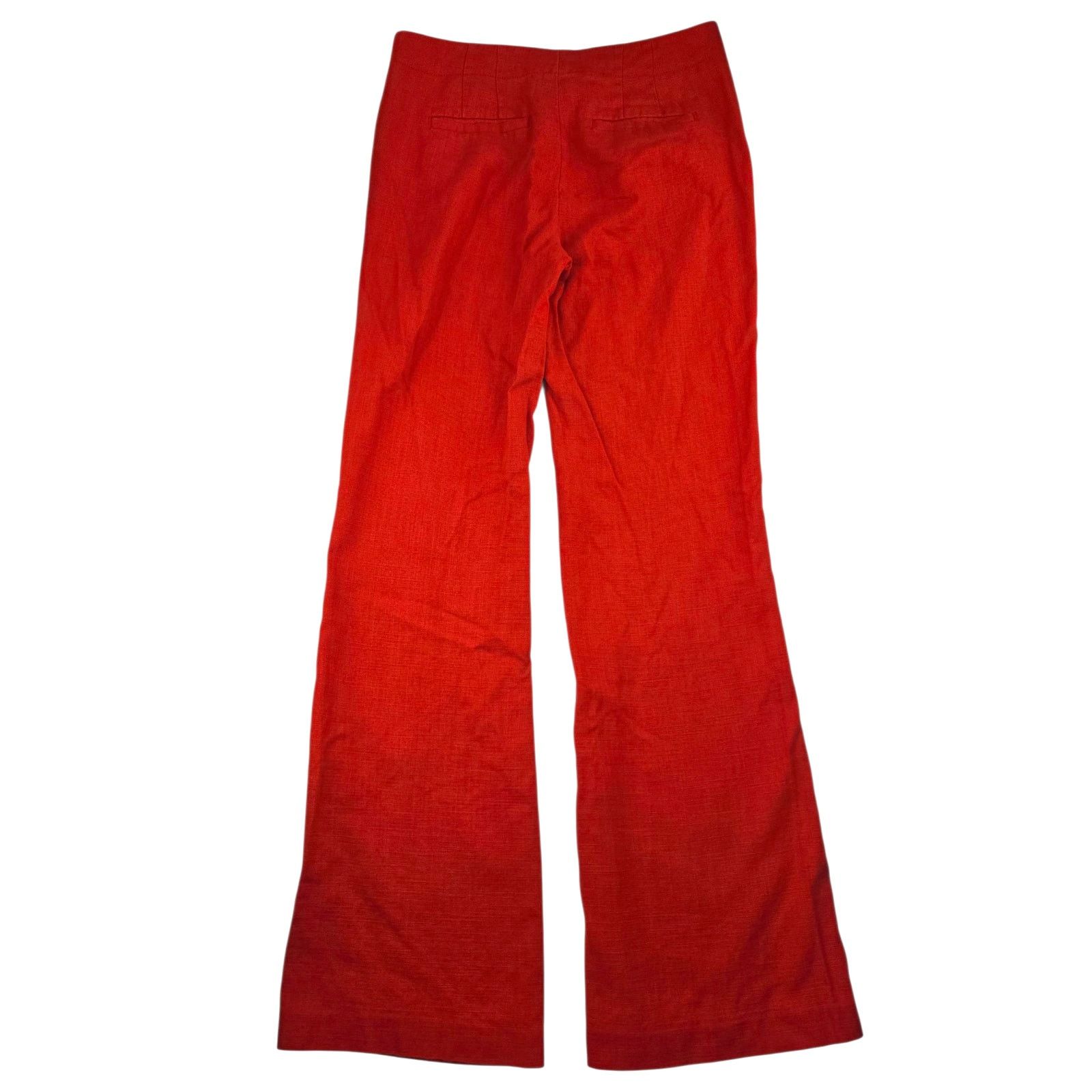 Anthropologie Elevenses by Anthropologie | Red Edisto Linen Blend Pants| 4 Size 27" / US 4 / IT 40 - 6 Thumbnail