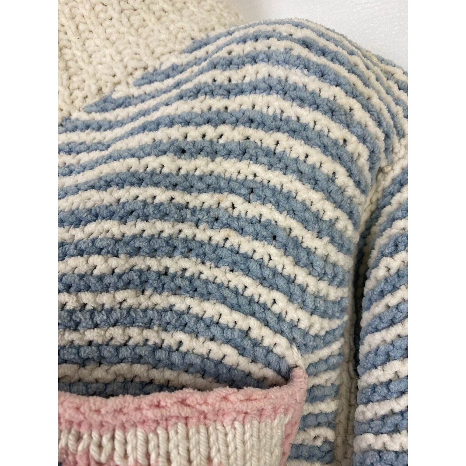 Henri Bendel VTG Henri Bendel Cardigan Sweater Knit Fish Striped L READ Size L / US 10 / IT 46 - 8 Thumbnail
