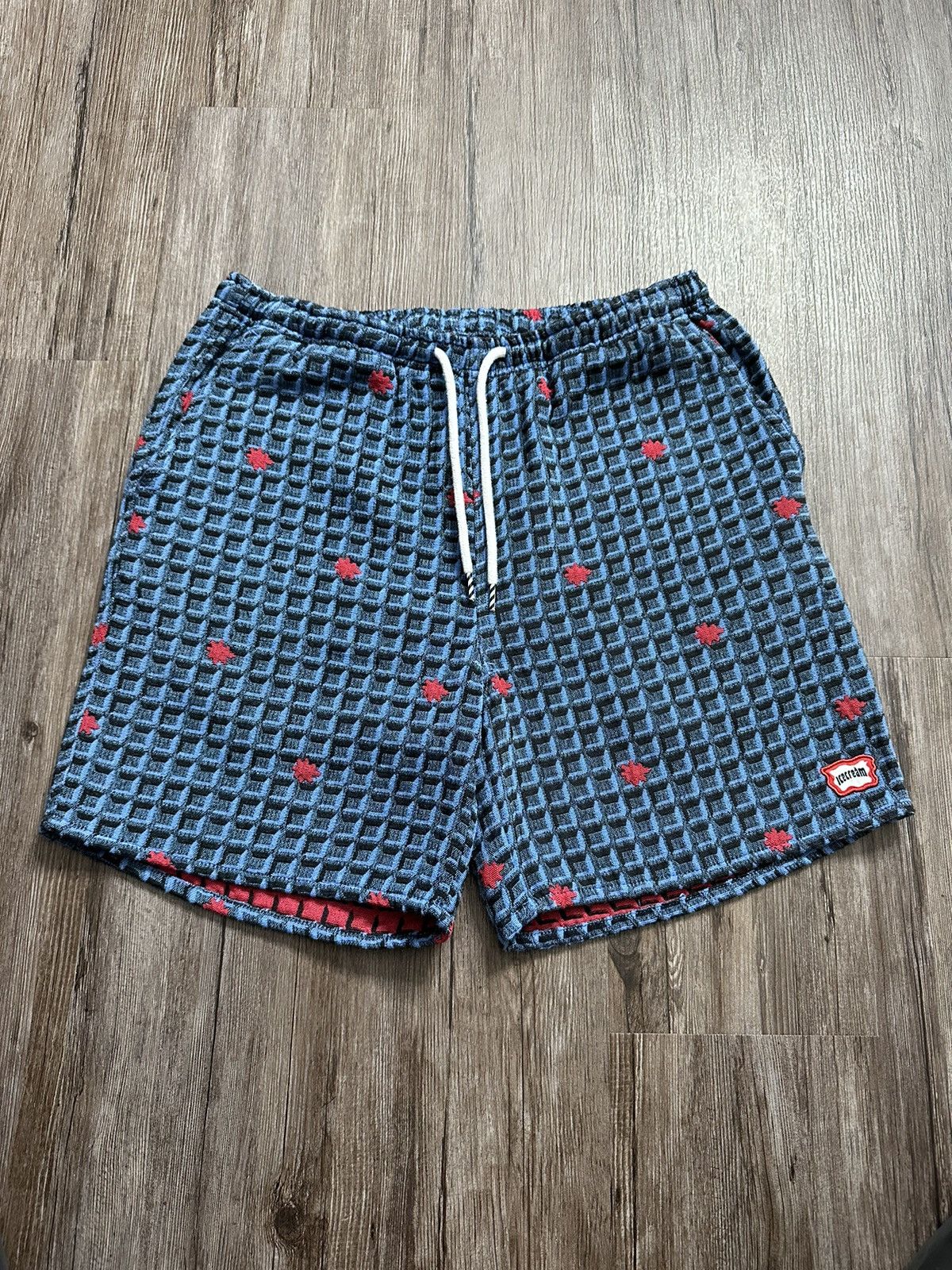 Image of Billionaire Boys Club x Icecream Ice Cream Blue Waffle Sweatshorts Size Medium, Men's