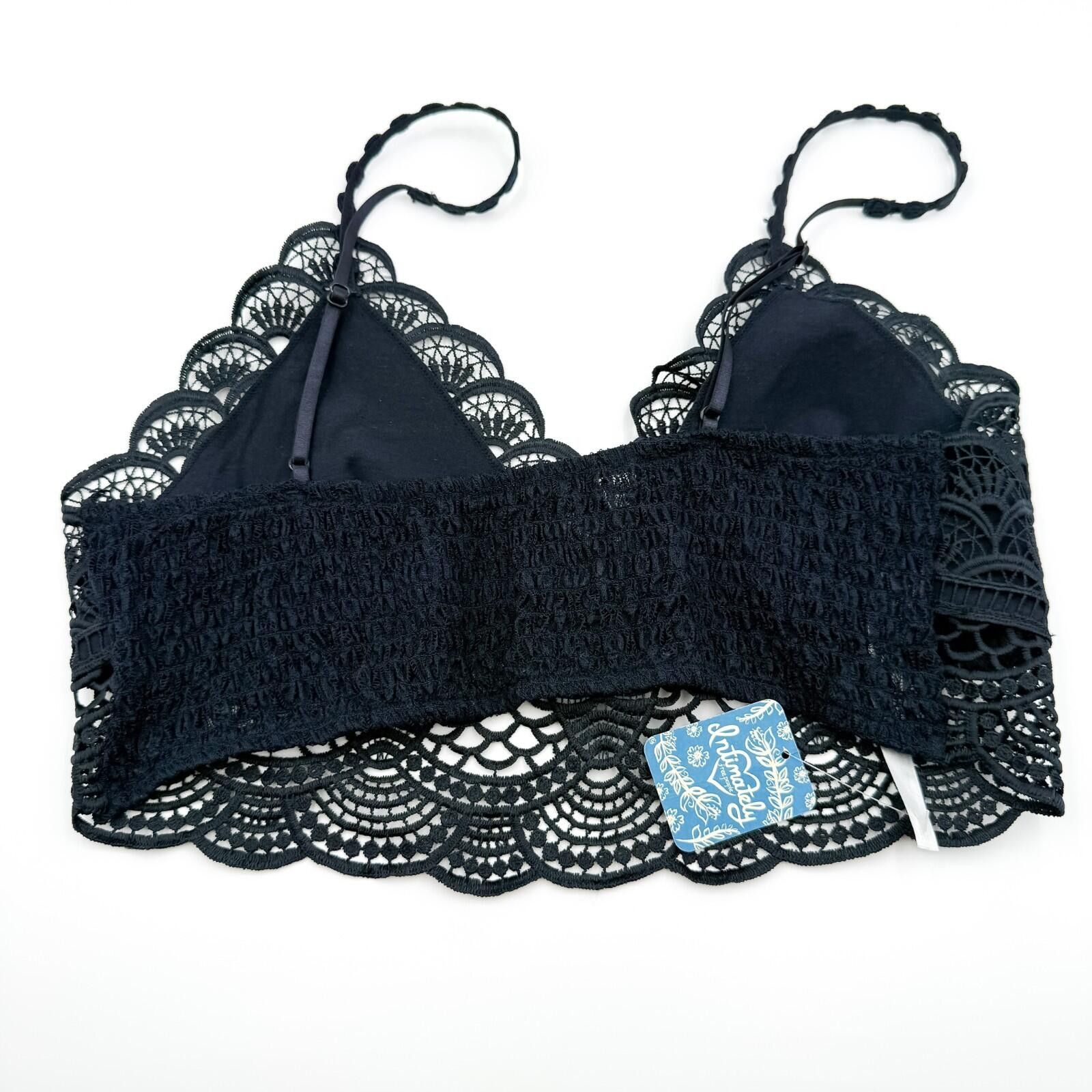 Free People Free People Halter Lace Bralette Boho Black Womens L Size ONE SIZE - 2 Thumbnail