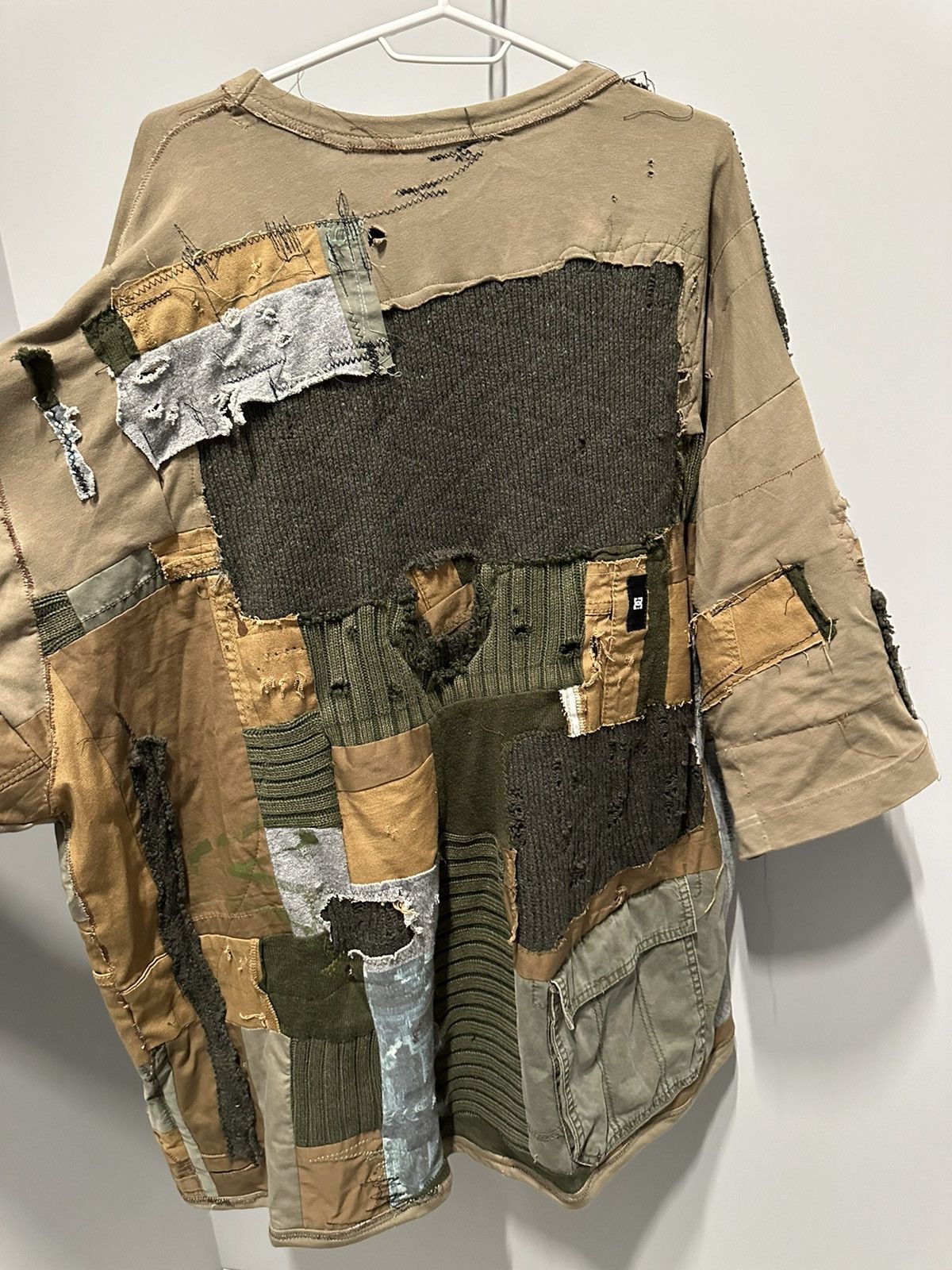 Japanese Brand Avant Garde Patchwork Distressed Shirt Military Oversize DC Size US L / EU 52-54 / 3 - 14 Thumbnail
