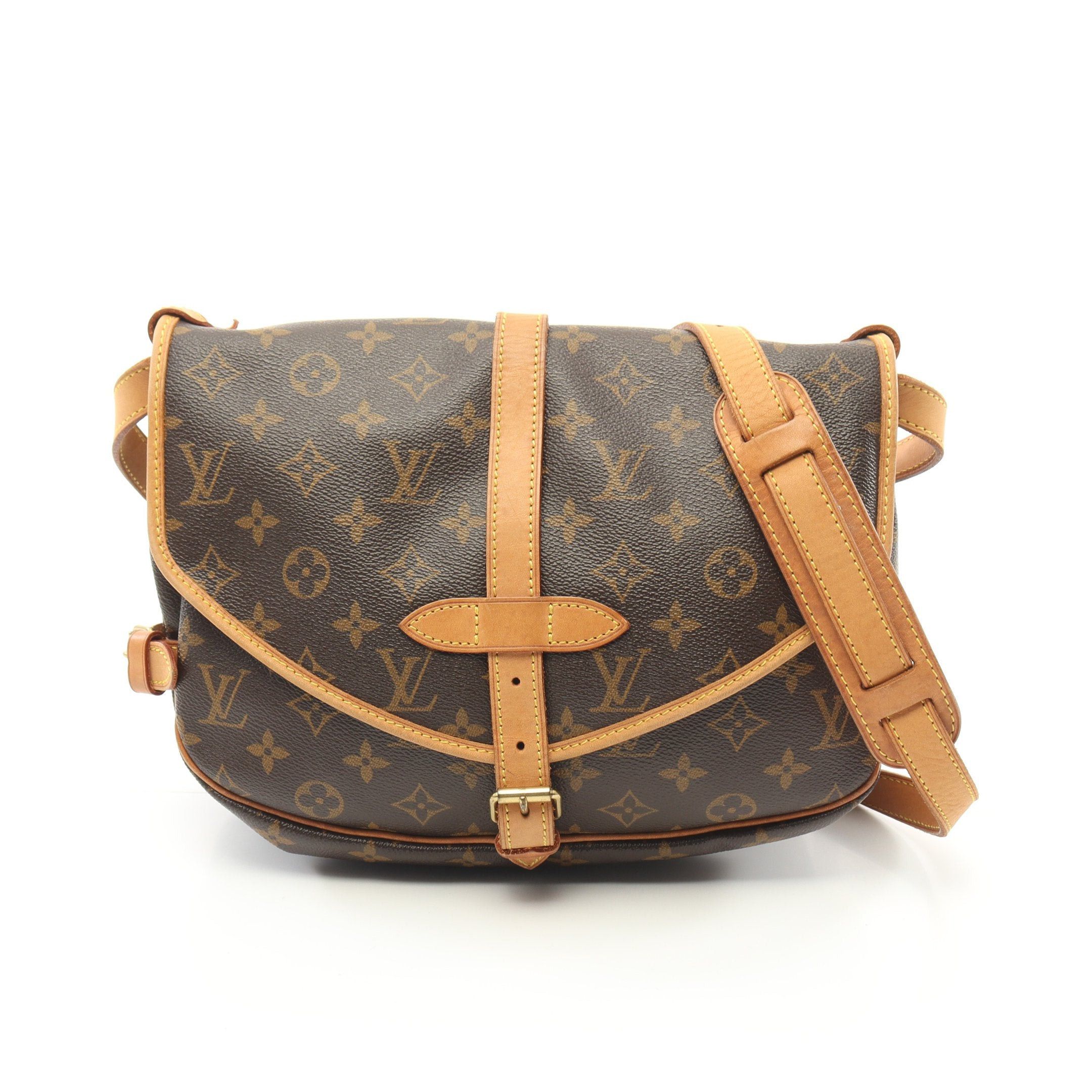 Louis Vuitton Louis Vuitton Saumur 30 Monogram Shoulder Bag Leather Brown Size ONE SIZE - 1 Thumbnail
