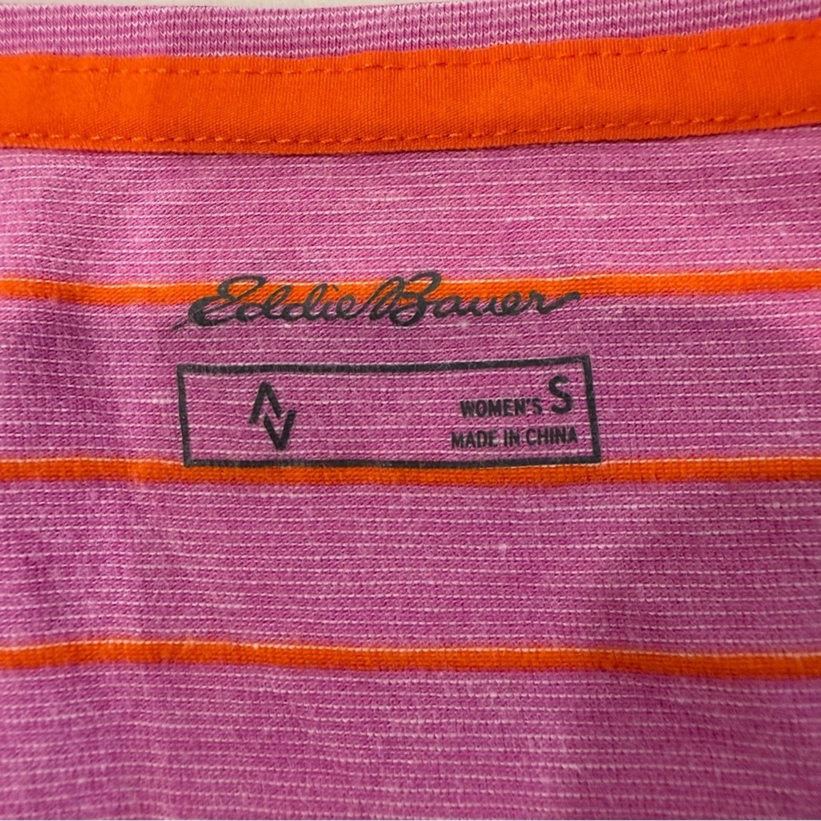 Eddie Bauer Eddie Bauer Gorpcore Striped Scoopneck T-Shirt Womens Small Size S / US 4 / IT 40 - 3 Thumbnail