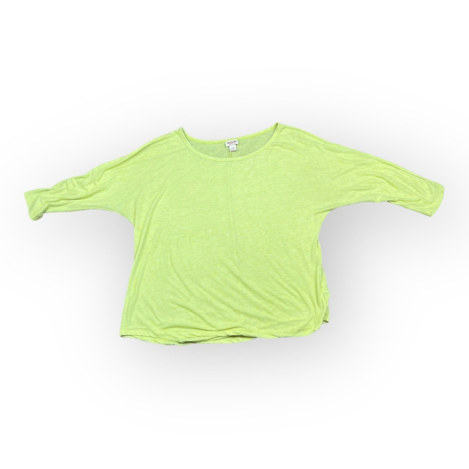 Vintage Mossimo Supply Co Vintage Y2K 3/4 Sleeve Neon Lime Green Size M / US 6-8 / IT 42-44 - 4 Thumbnail