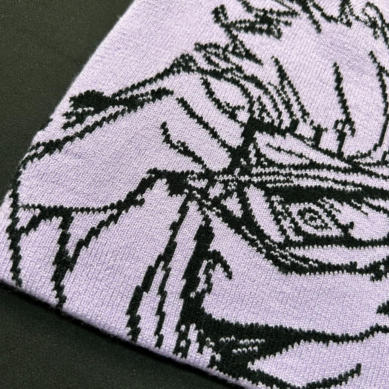 Japanese Brand Anime Character Graphic No Cuff Beanie Skully Hat Purple OS Size ONE SIZE - 3 Thumbnail