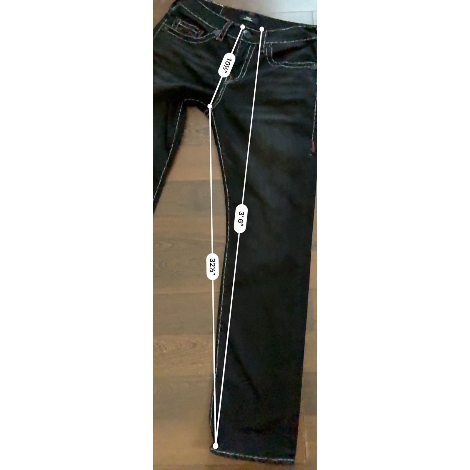 True Religion True Religion Ricky Relaxed Straight Size 31X32 Dark Pocket Size US 31 - 13 Thumbnail