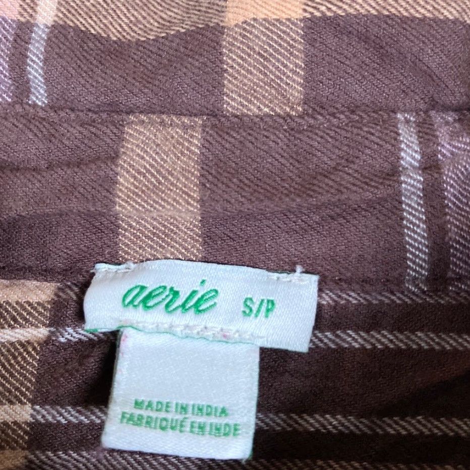 Vintage Aerie Womens Shirt Brown Plaid Collared Button-Down Long Sleeve Small Size S / US 4 / IT 40 - 6 Thumbnail