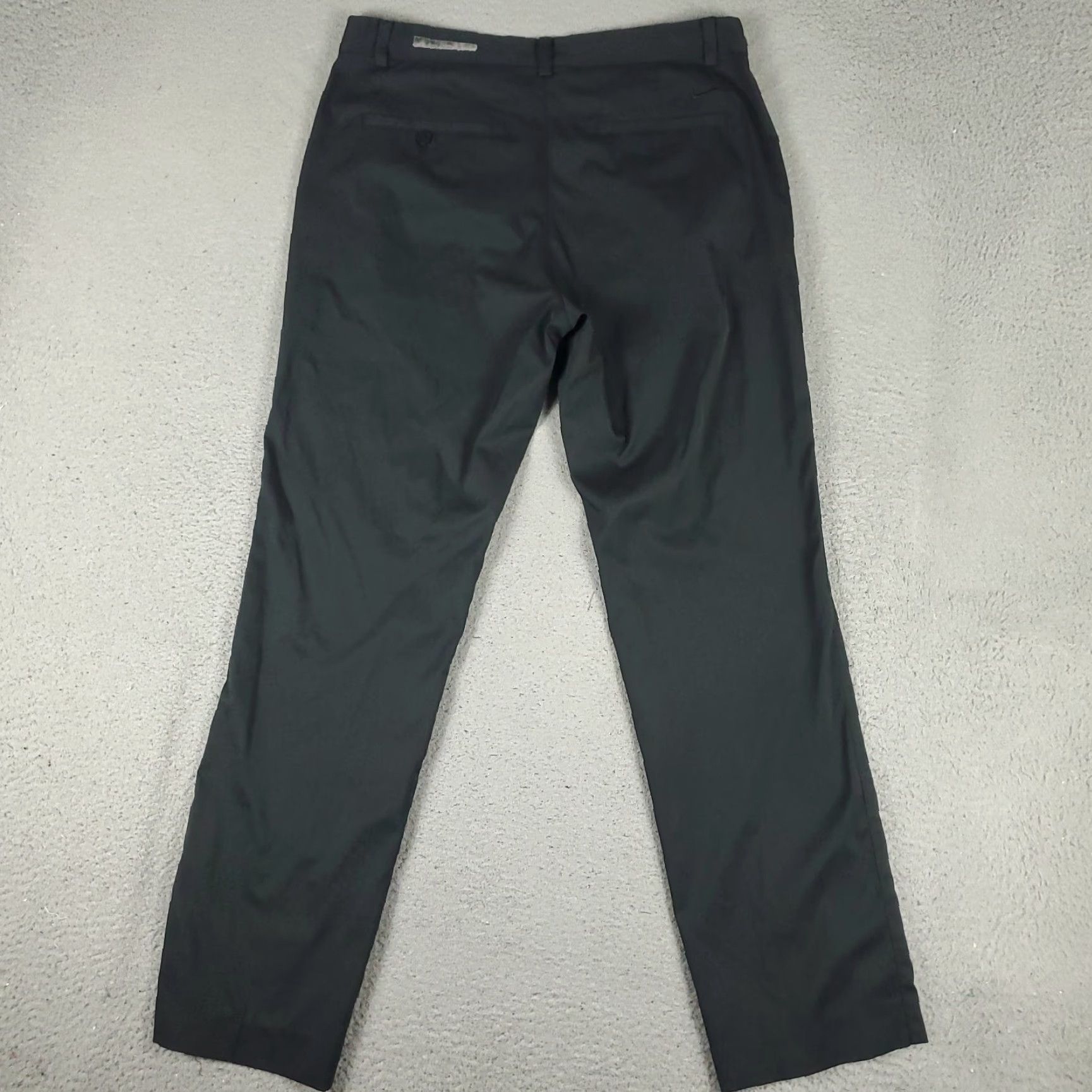 Nike Nike Pants Mens 34x32 Black Chino Flat Front Dri Fit Polyester Blend Regular Straight Logo Pockets Vintage No Size US 34 / EU 50 - 7 Thumbnail