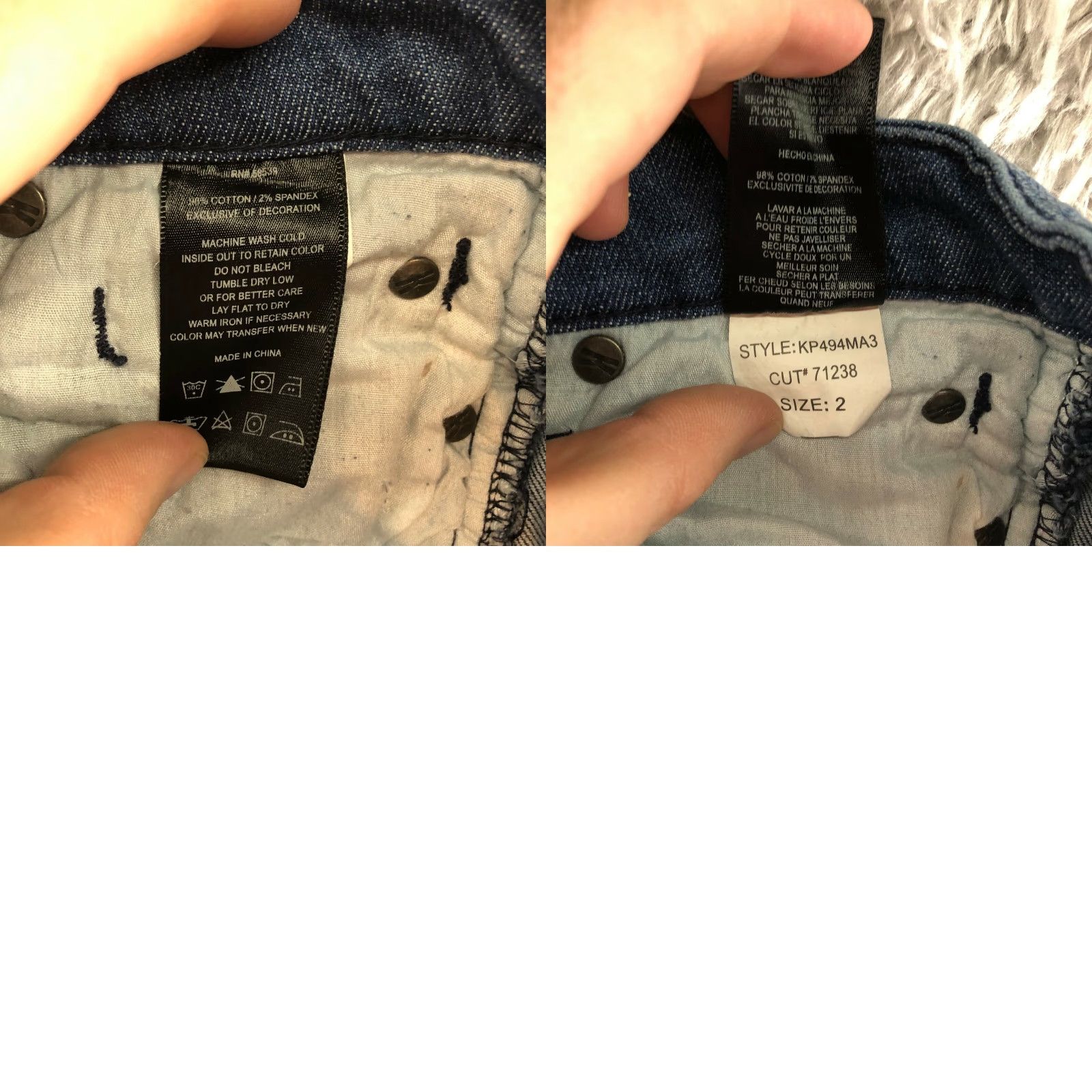 Vintage KUT from the Kloth Womens Size 2 Mid Rise Straight Denim Jeans Blue Distressed-Not Distressed? (Note: Distressed is No in specs) Size 26" / US 2 / IT 38 - 8 Thumbnail