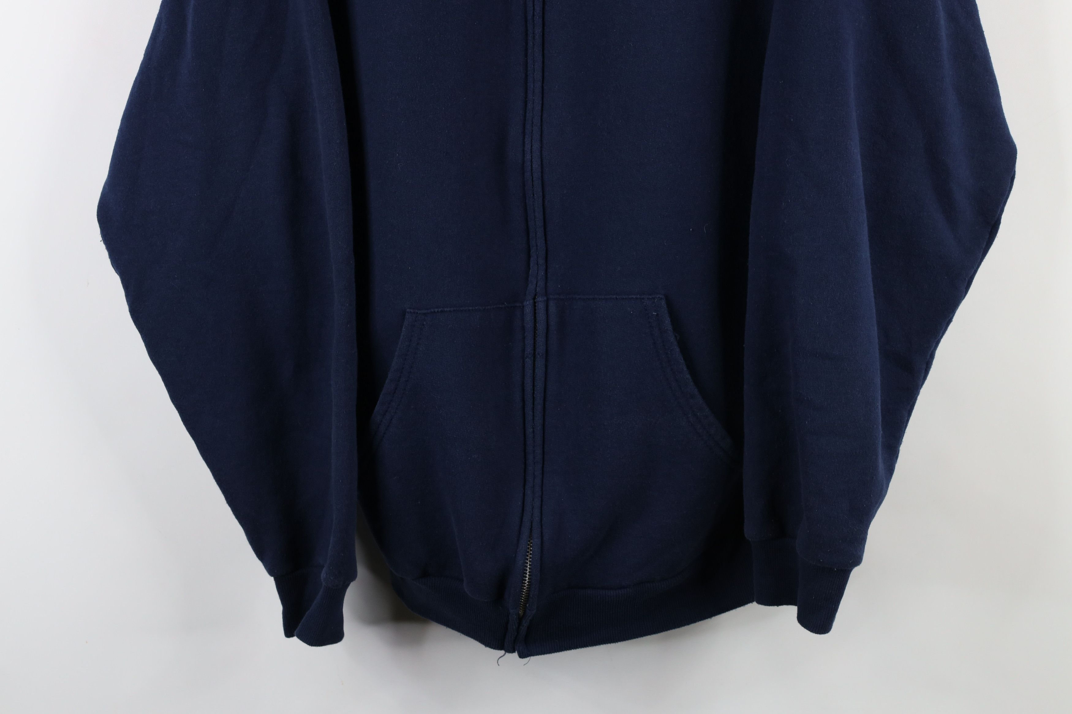 Vintage Vintage 90s Streetwear Blank Full Zip Hoodie Sweatshirt Size US L / EU 52-54 / 3 - 3 Thumbnail